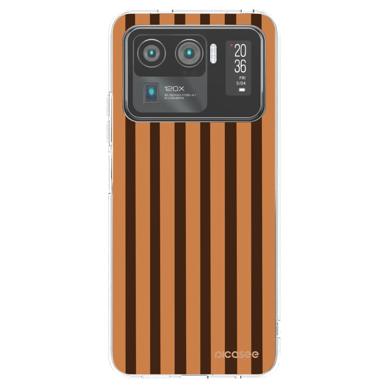 Picasee silikónový prehľadný obal pre Xiaomi Mi 11 Ultra - Caramel lines