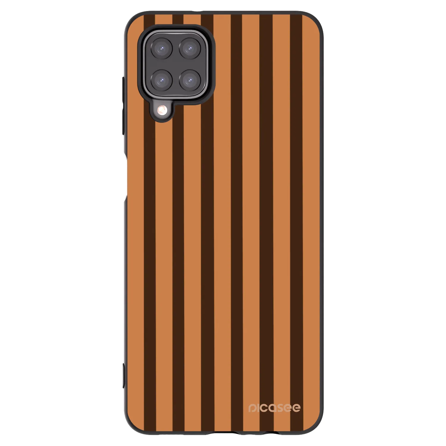 Picasee silikónový čierny obal pre Samsung Galaxy M12 M127F - Caramel lines