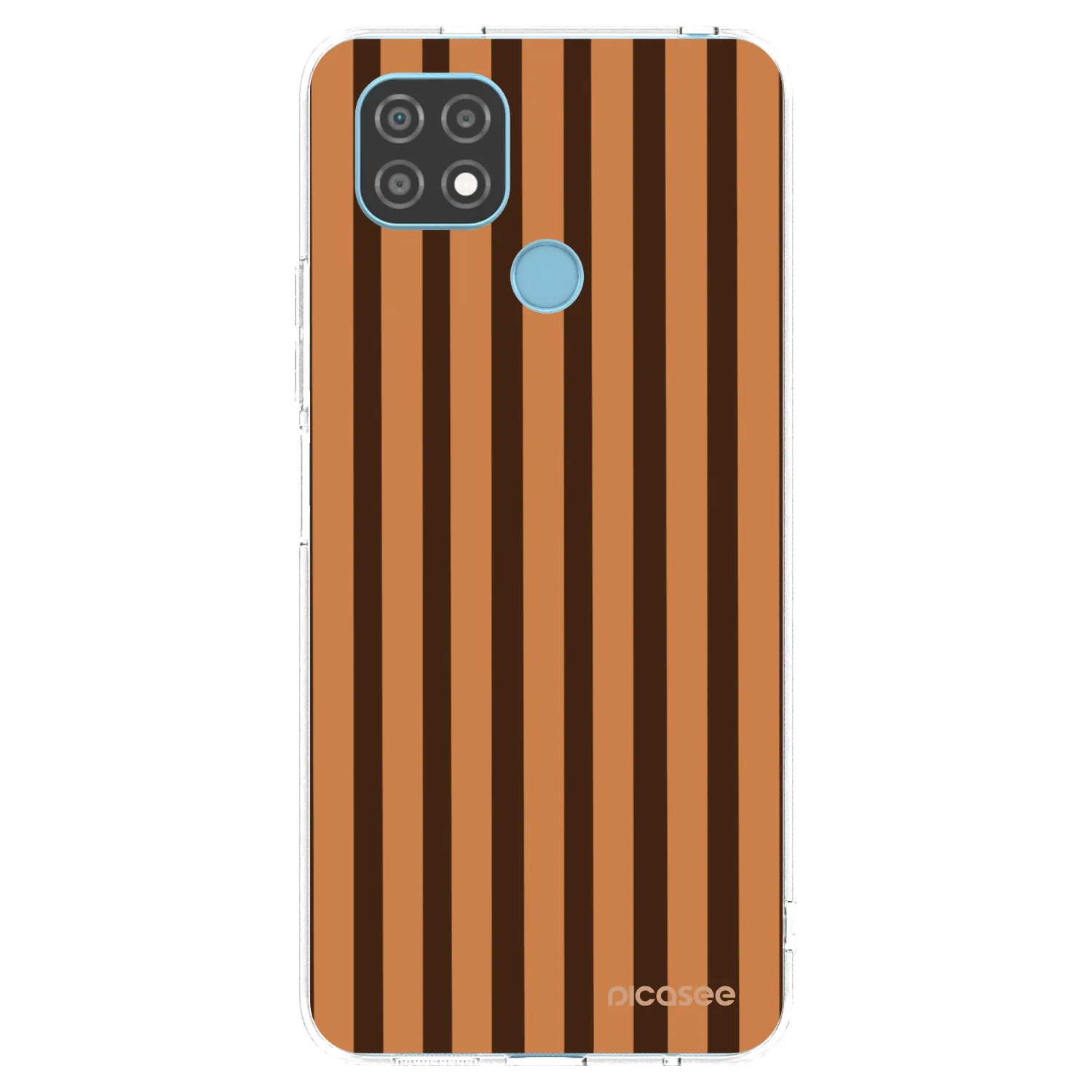 Picasee silikónový prehľadný obal pre Realme C21 - Caramel lines