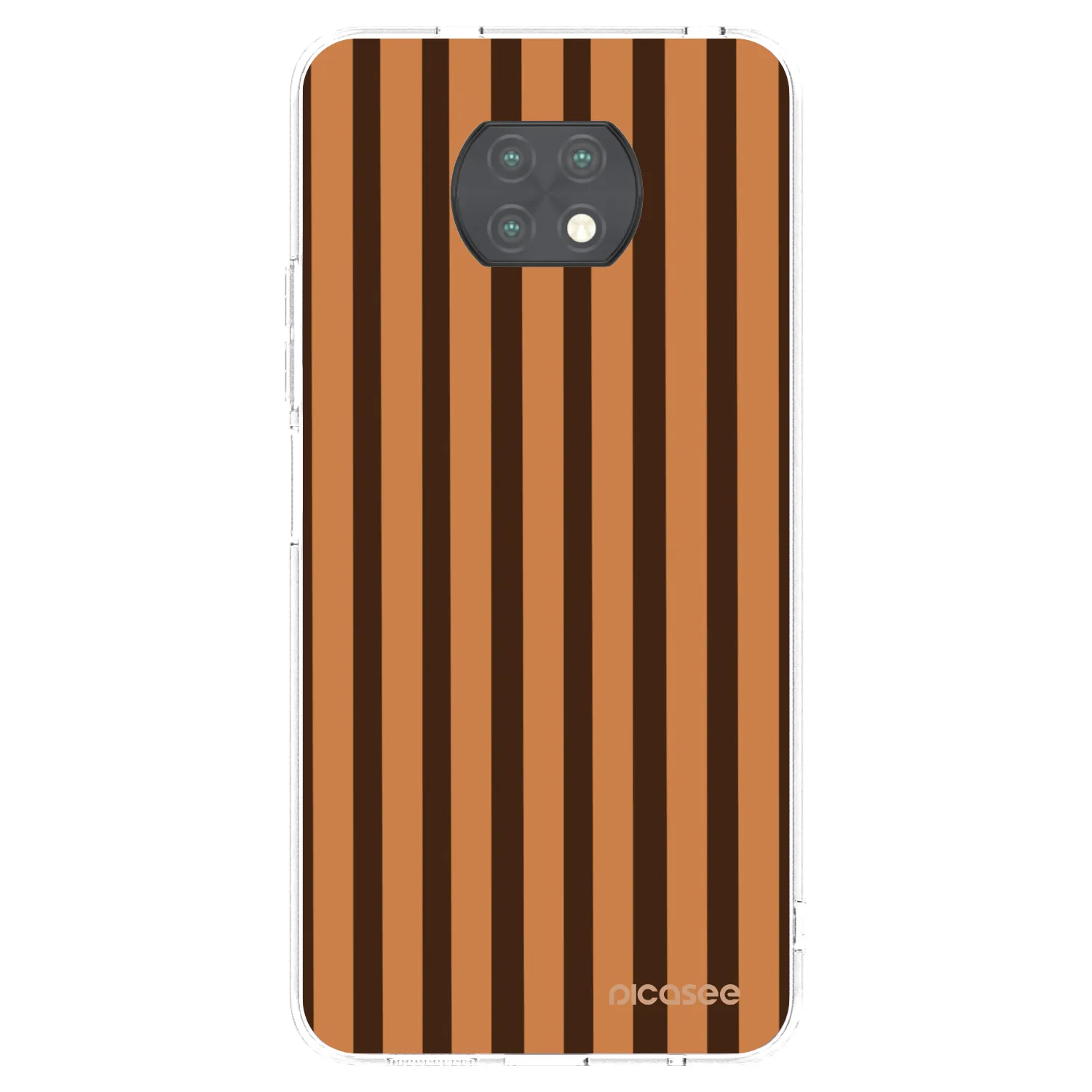 Picasee silikónový prehľadný obal pre Xiaomi Redmi Note 9T - Caramel lines