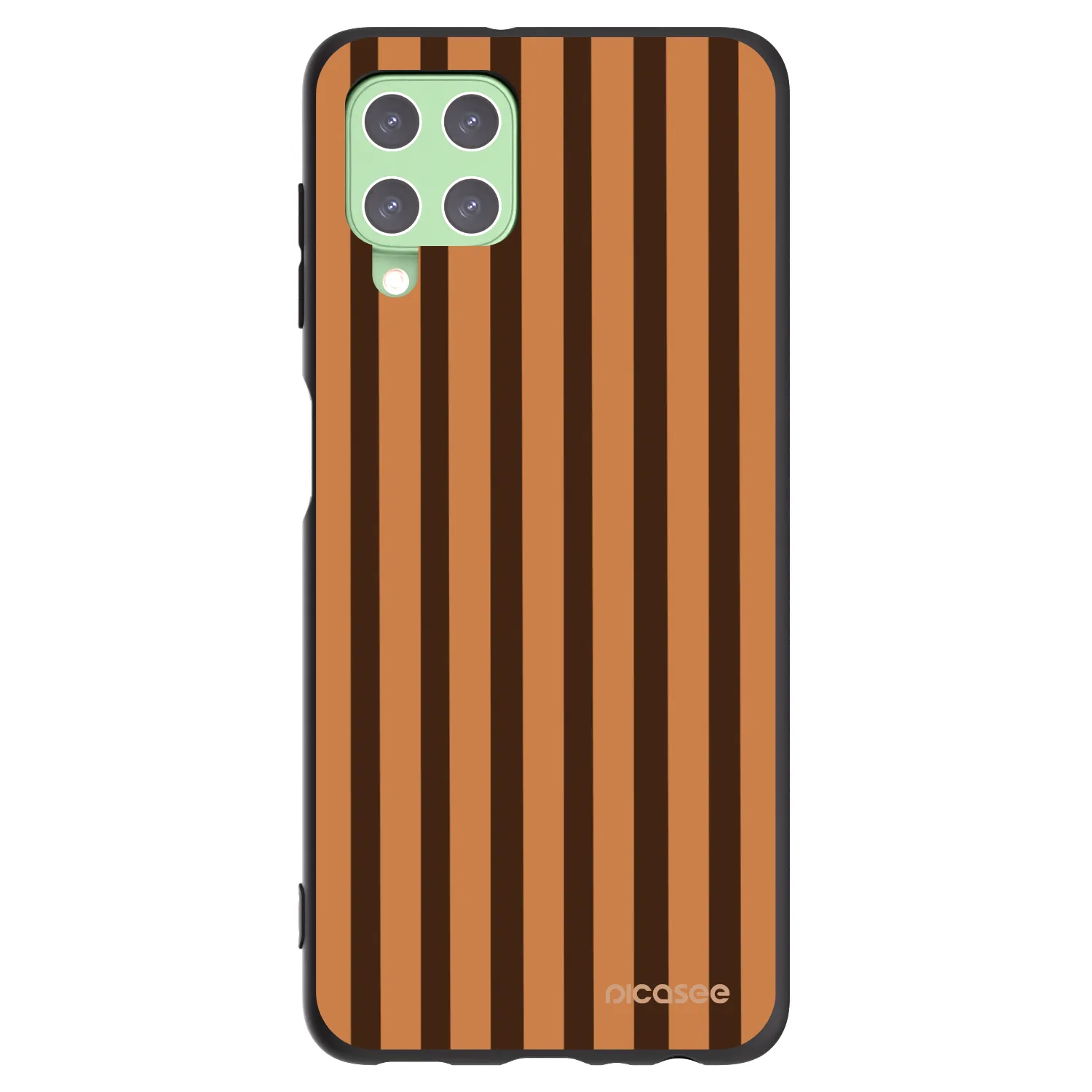 Picasee silikónový čierny obal pre Samsung Galaxy A22 A225F 4G - Caramel lines