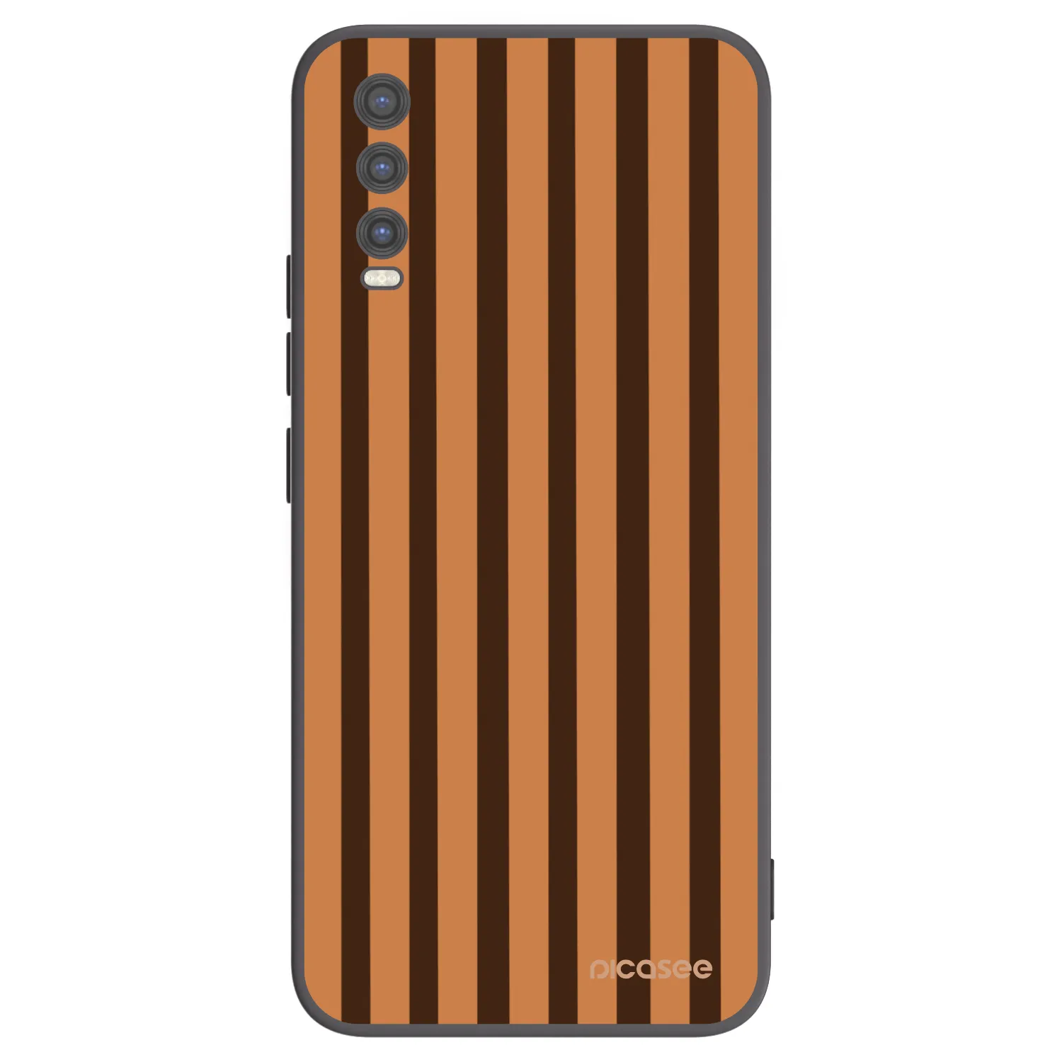 Picasee silikónový čierny obal pre Vivo Y20s - Caramel lines