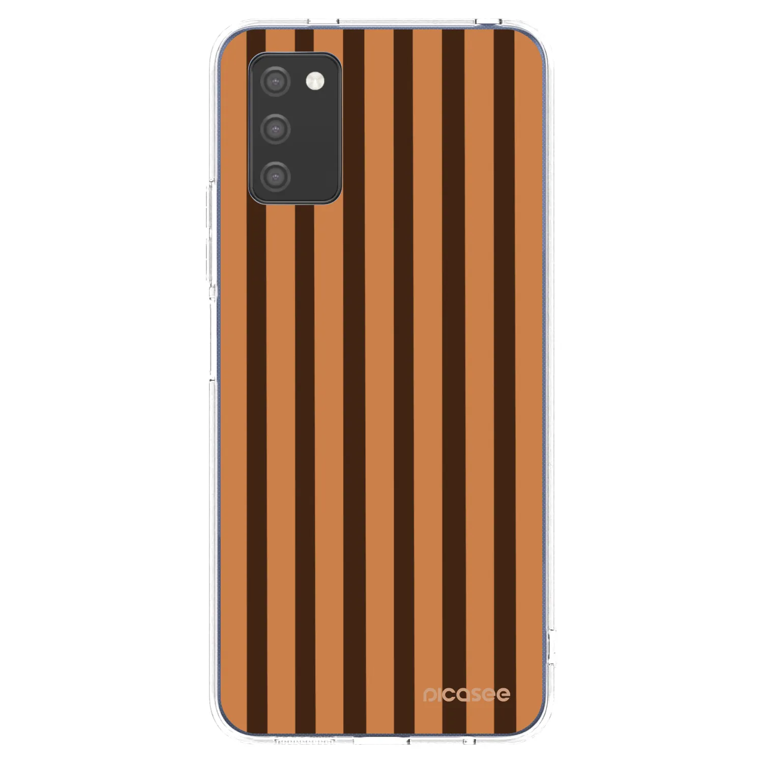 Picasee silikónový prehľadný obal pre Samsung Galaxy A03s A037G - Caramel lines