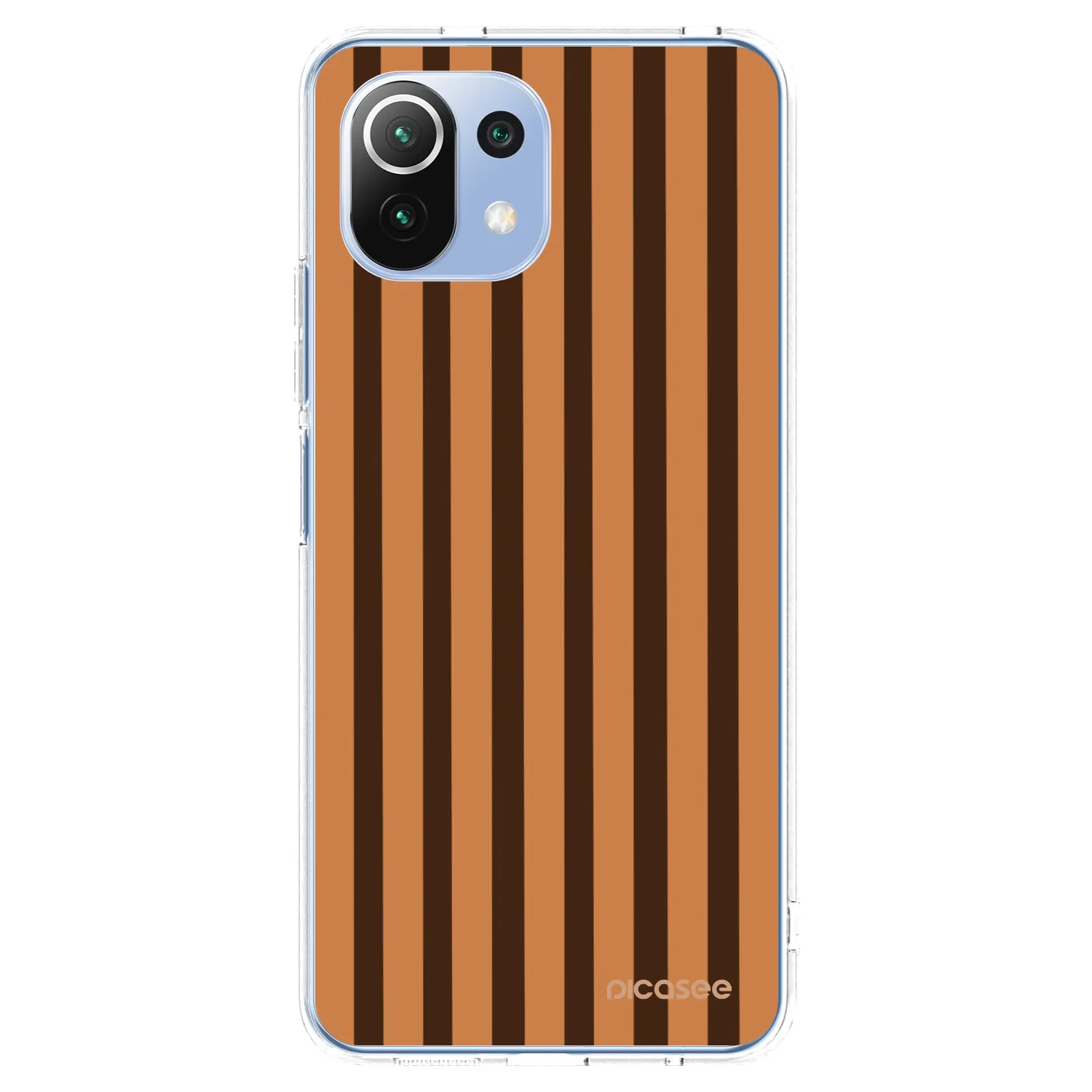 Picasee silikónový prehľadný obal pre Xiaomi 11 Lite 5G NE - Caramel lines