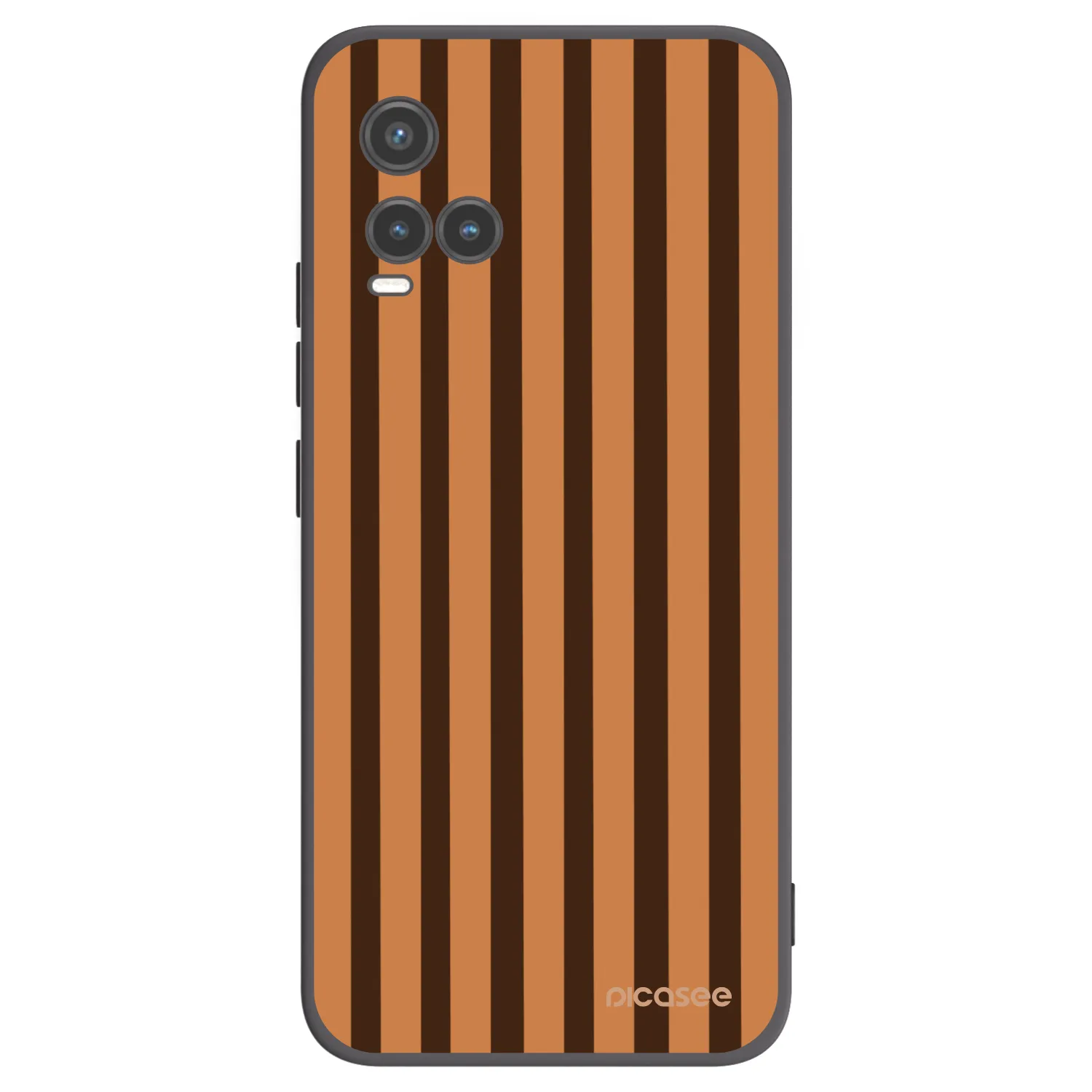 Picasee silikónový čierny obal pre Vivo Y33s - Caramel lines