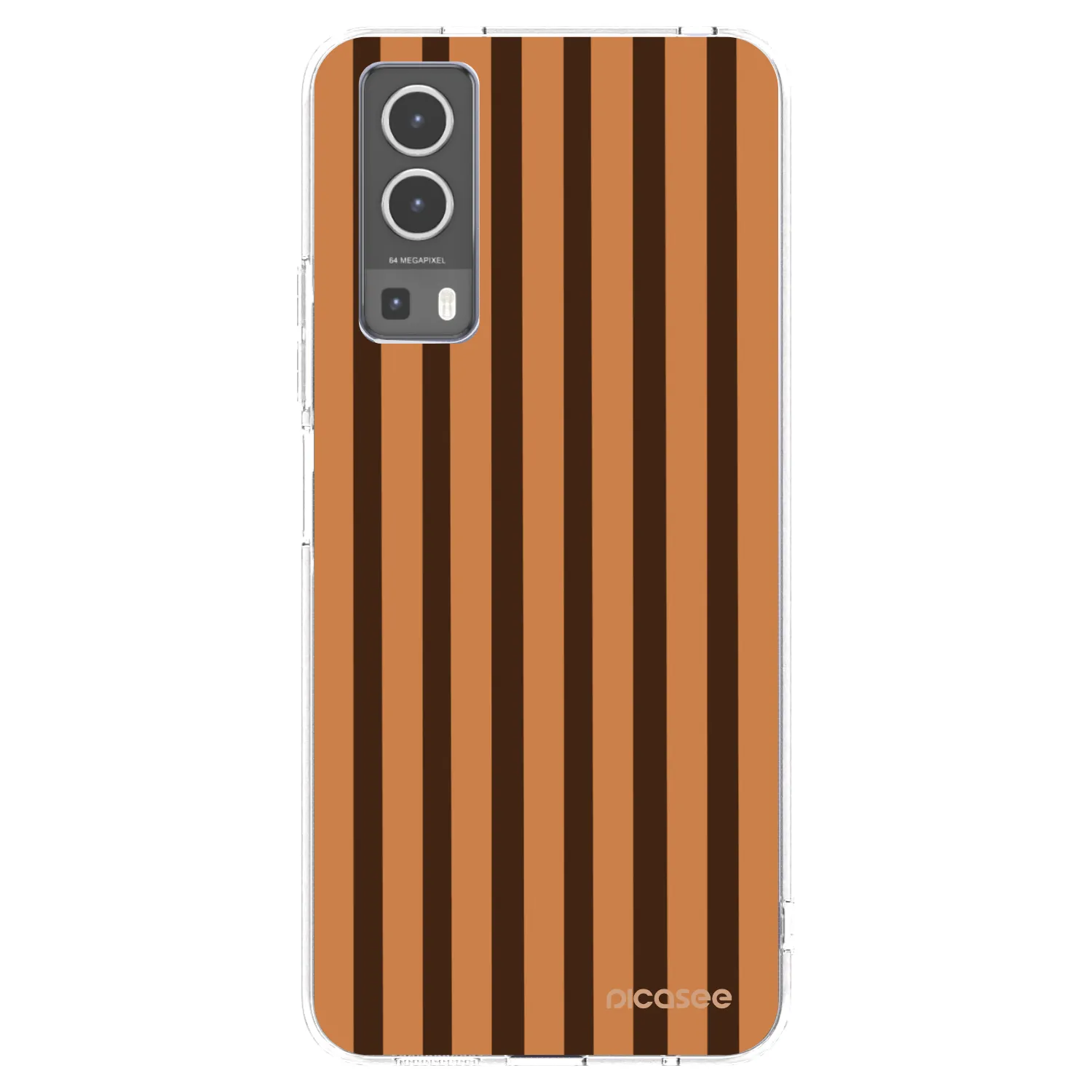 Picasee silikónový prehľadný obal pre Vivo Y72 5G - Caramel lines