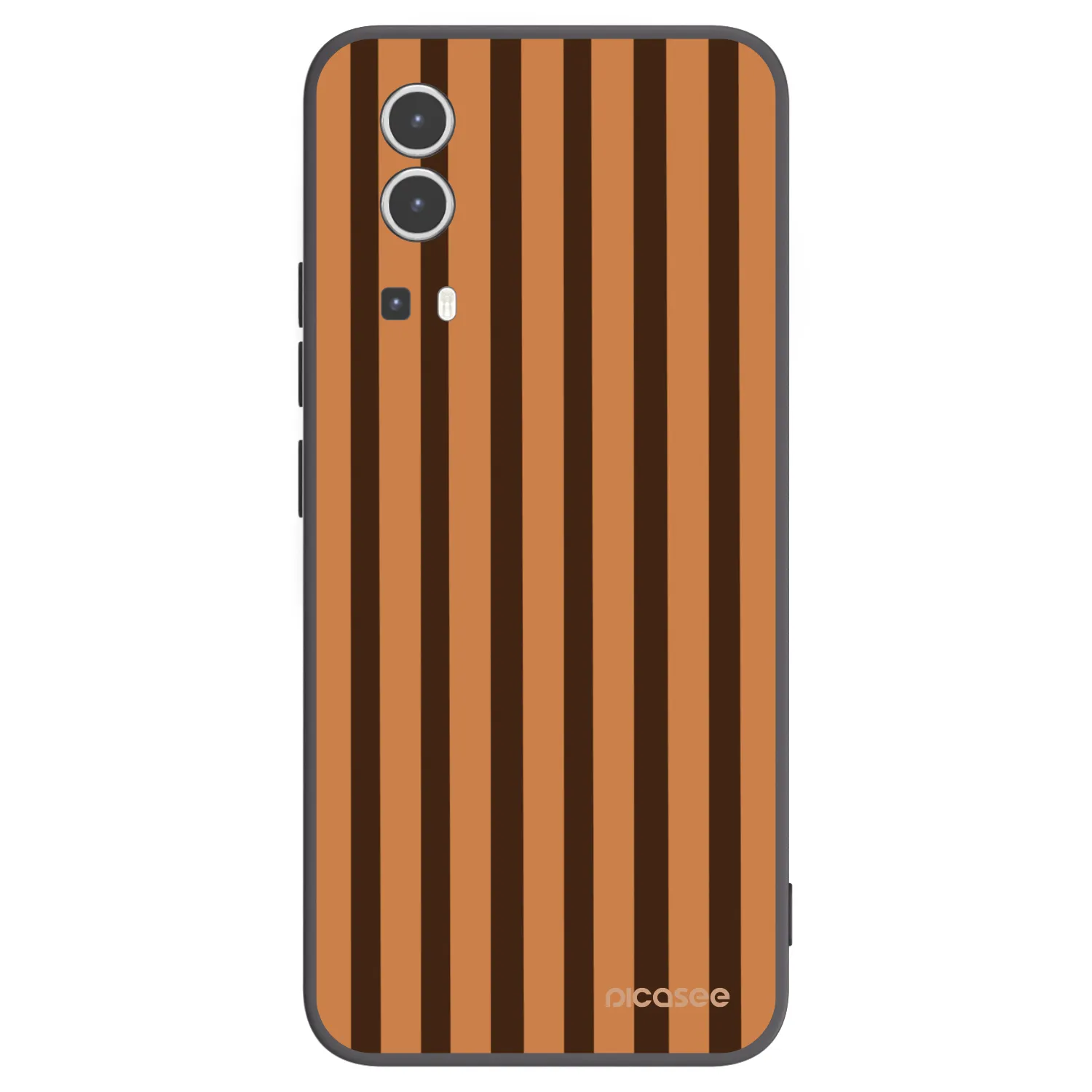 Picasee silikónový čierny obal pre Vivo Y72 5G - Caramel lines