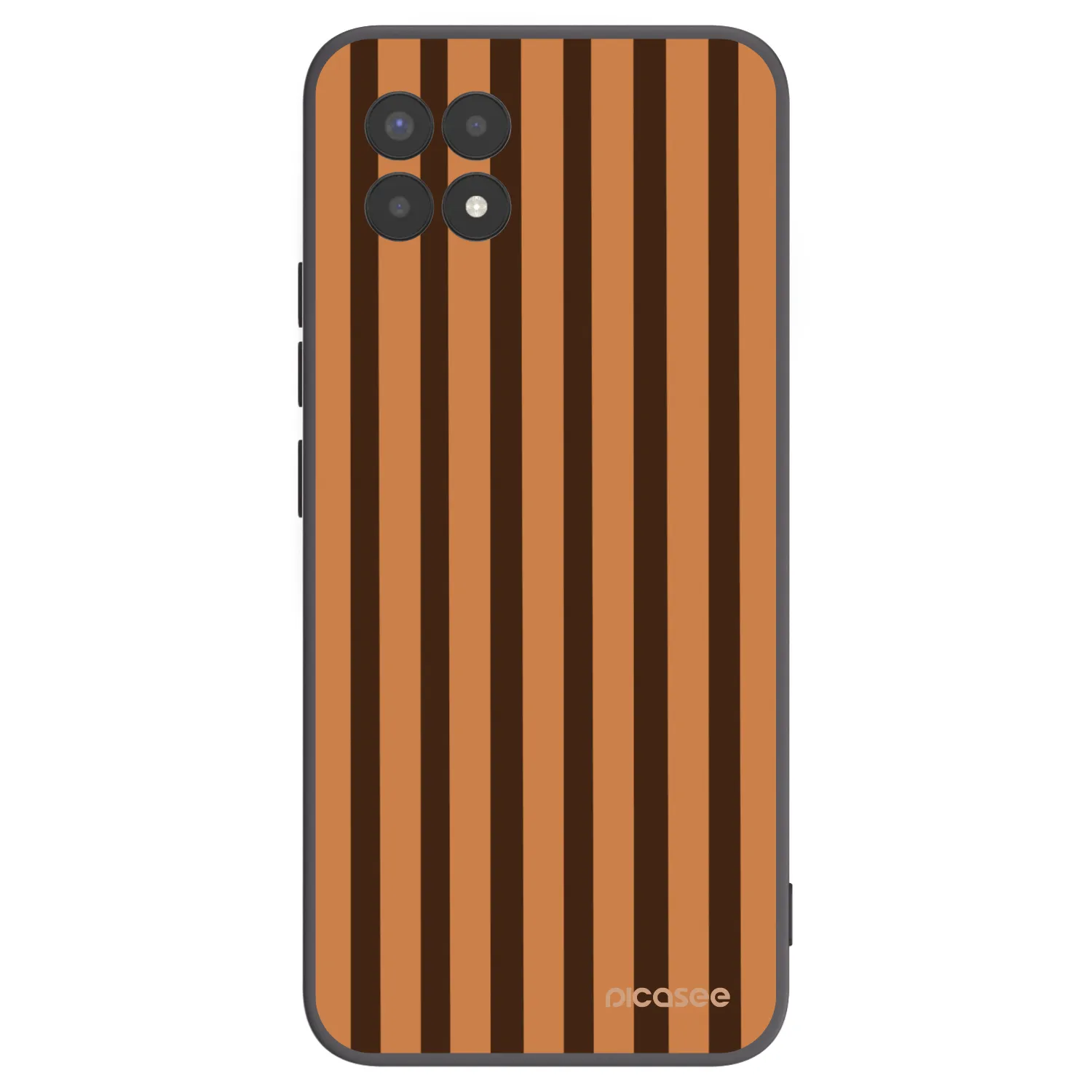 Picasee silikónový čierny obal pre Realme 8i - Caramel lines