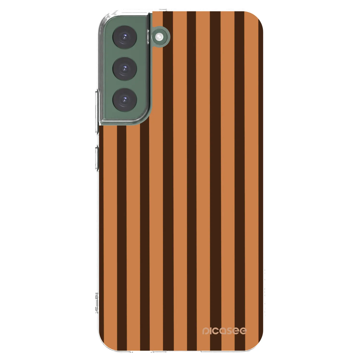 Picasee silikónový prehľadný obal pre Samsung Galaxy S22+ 5G - Caramel lines