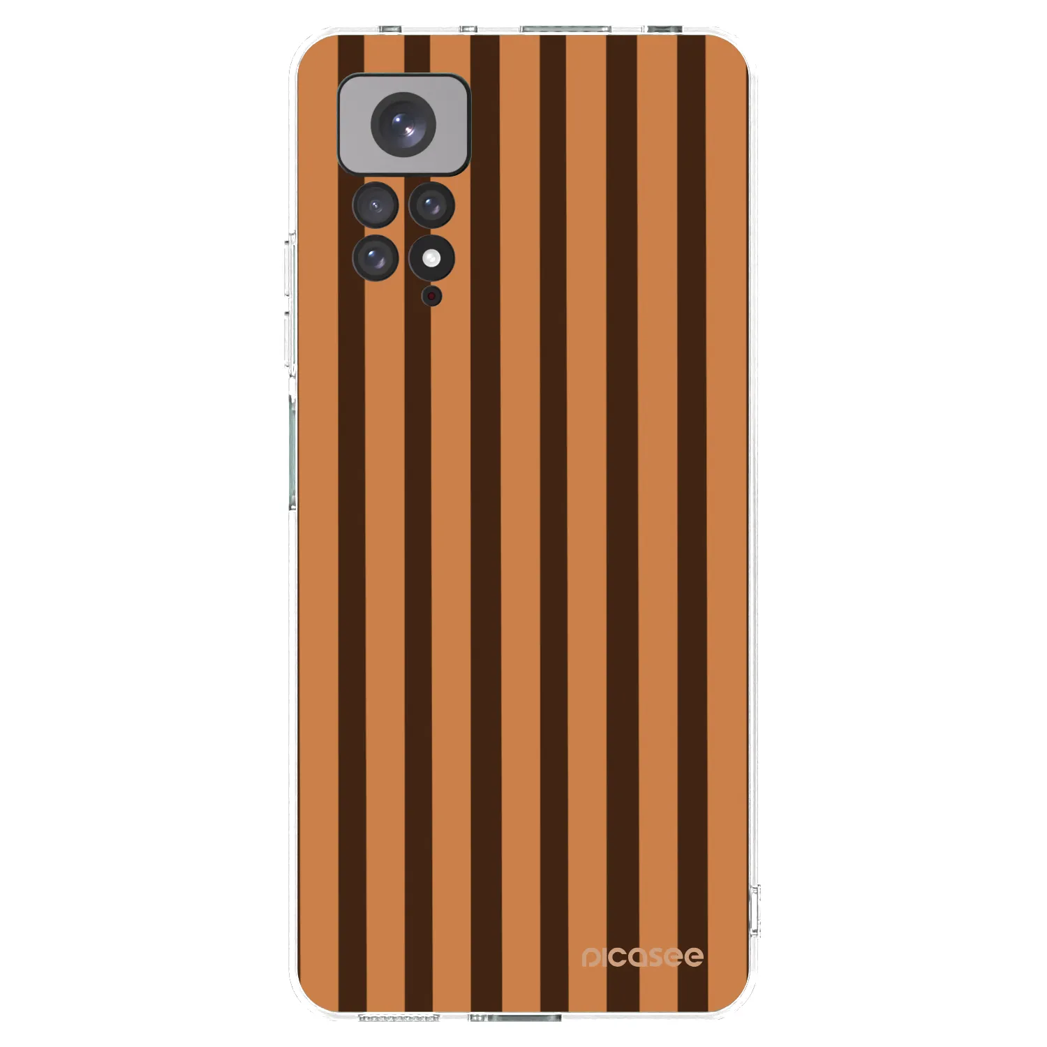 Picasee silikónový prehľadný obal pre Xiaomi Redmi Note 11S 4G - Caramel lines