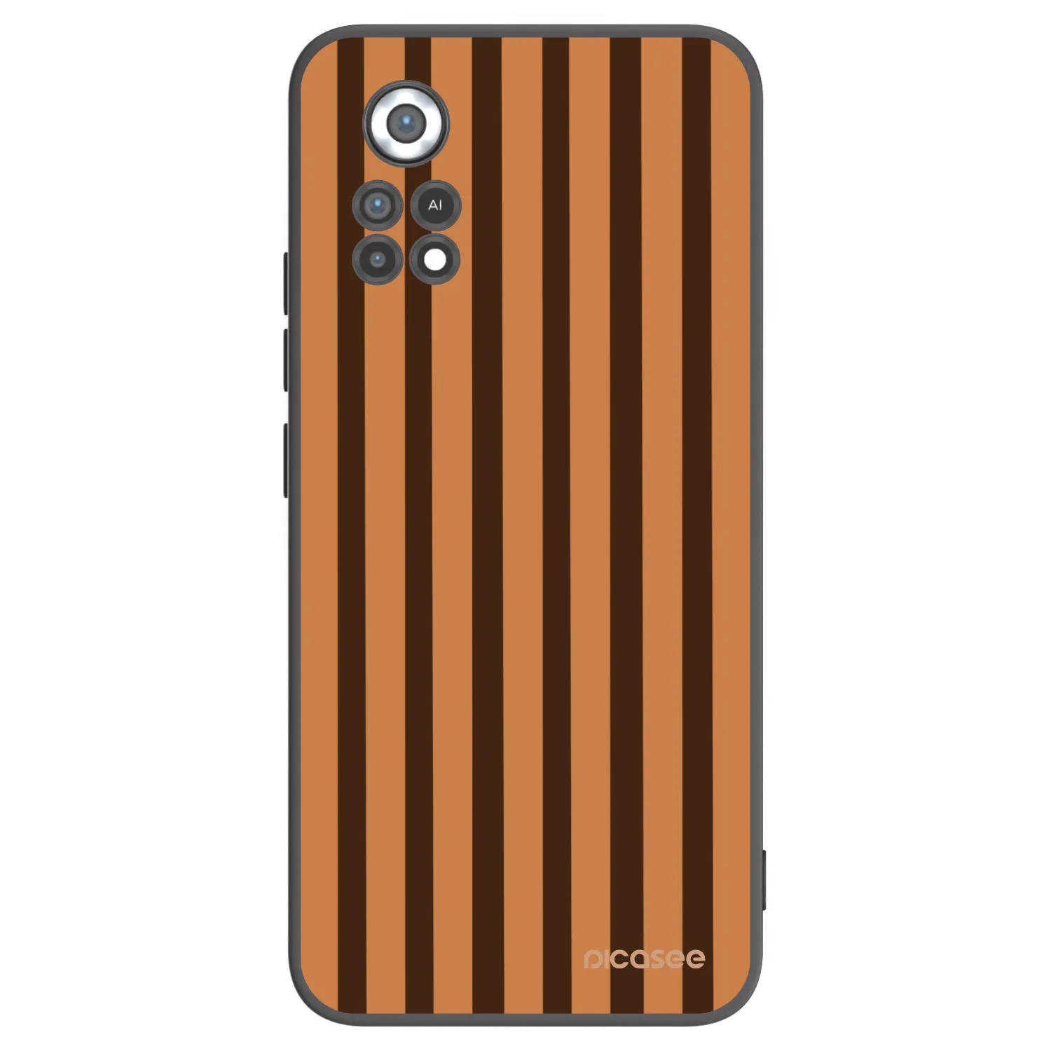Picasee silikónový čierny obal pre Xiaomi Poco X4 Pro 5G - Caramel lines