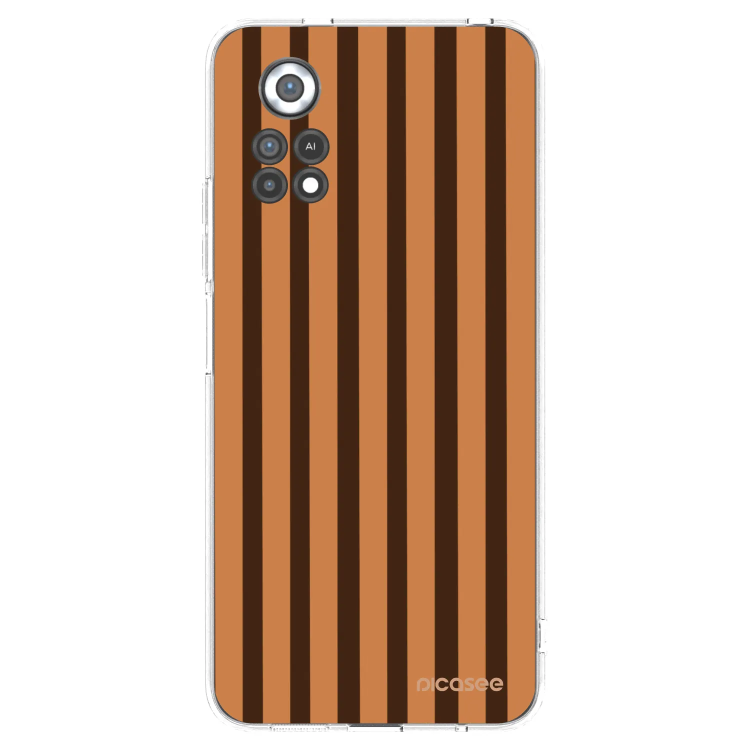 Picasee silikónový prehľadný obal pre Xiaomi Poco X4 Pro 5G - Caramel lines