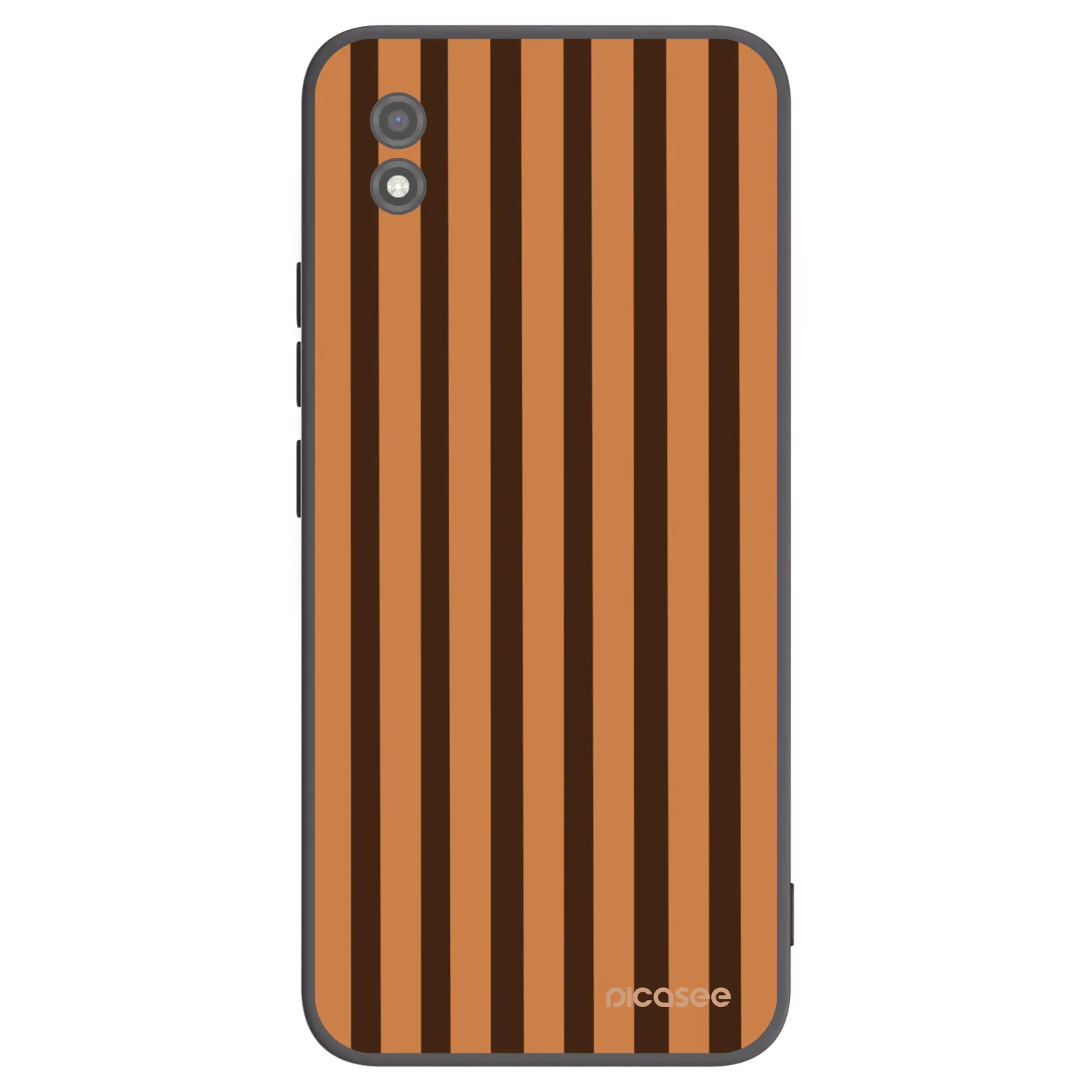 Picasee silikónový čierny obal pre Realme C11 (2021) - Caramel lines