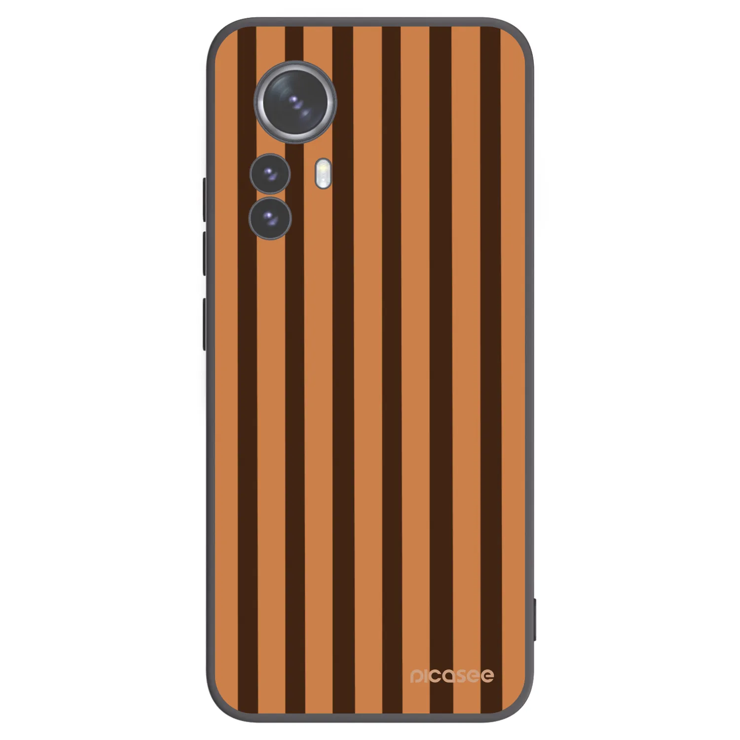 Picasee silikónový čierny obal pre Xiaomi 12 Pro - Caramel lines