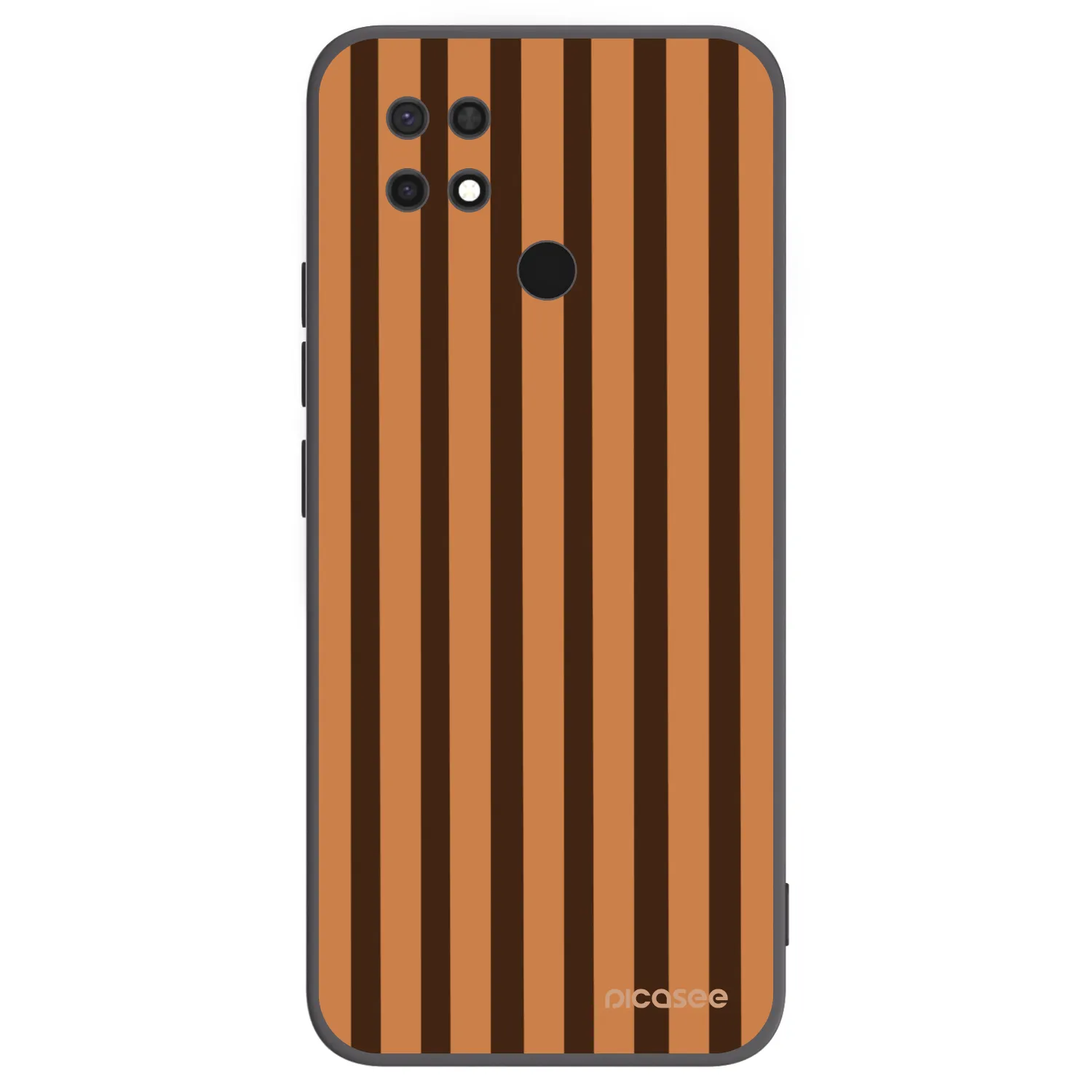Picasee silikónový čierny obal pre Xiaomi Redmi 10C - Caramel lines