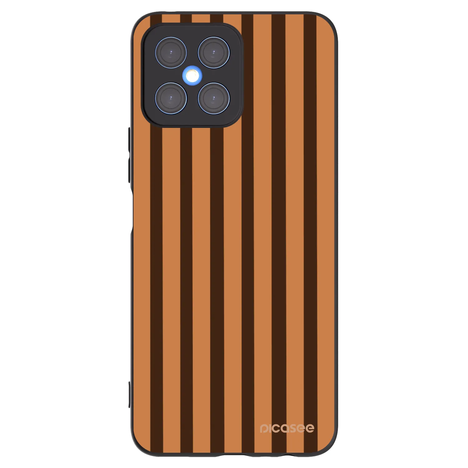 Picasee silikónový čierny obal pre Honor X8 4G - Caramel lines
