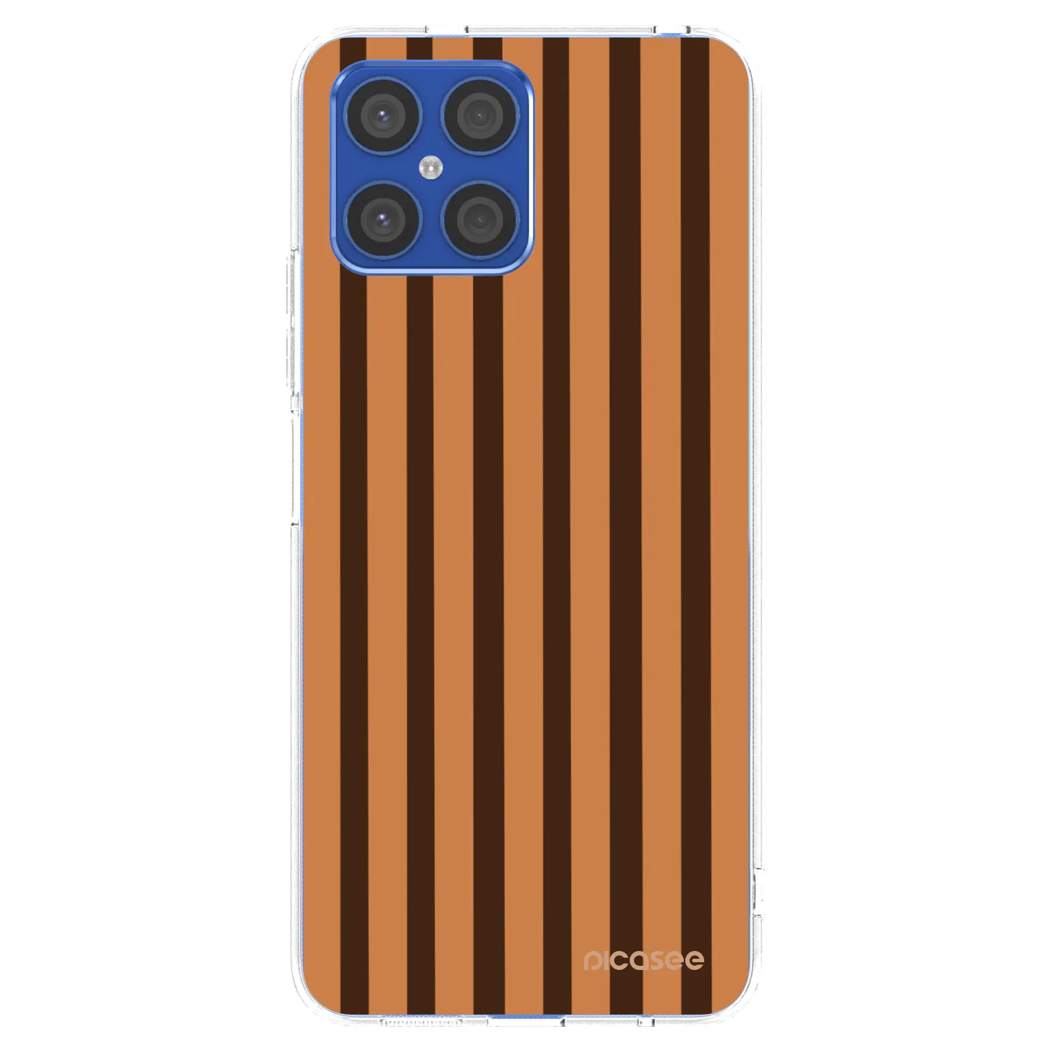Picasee silikónový prehľadný obal pre Honor X8 4G - Caramel lines