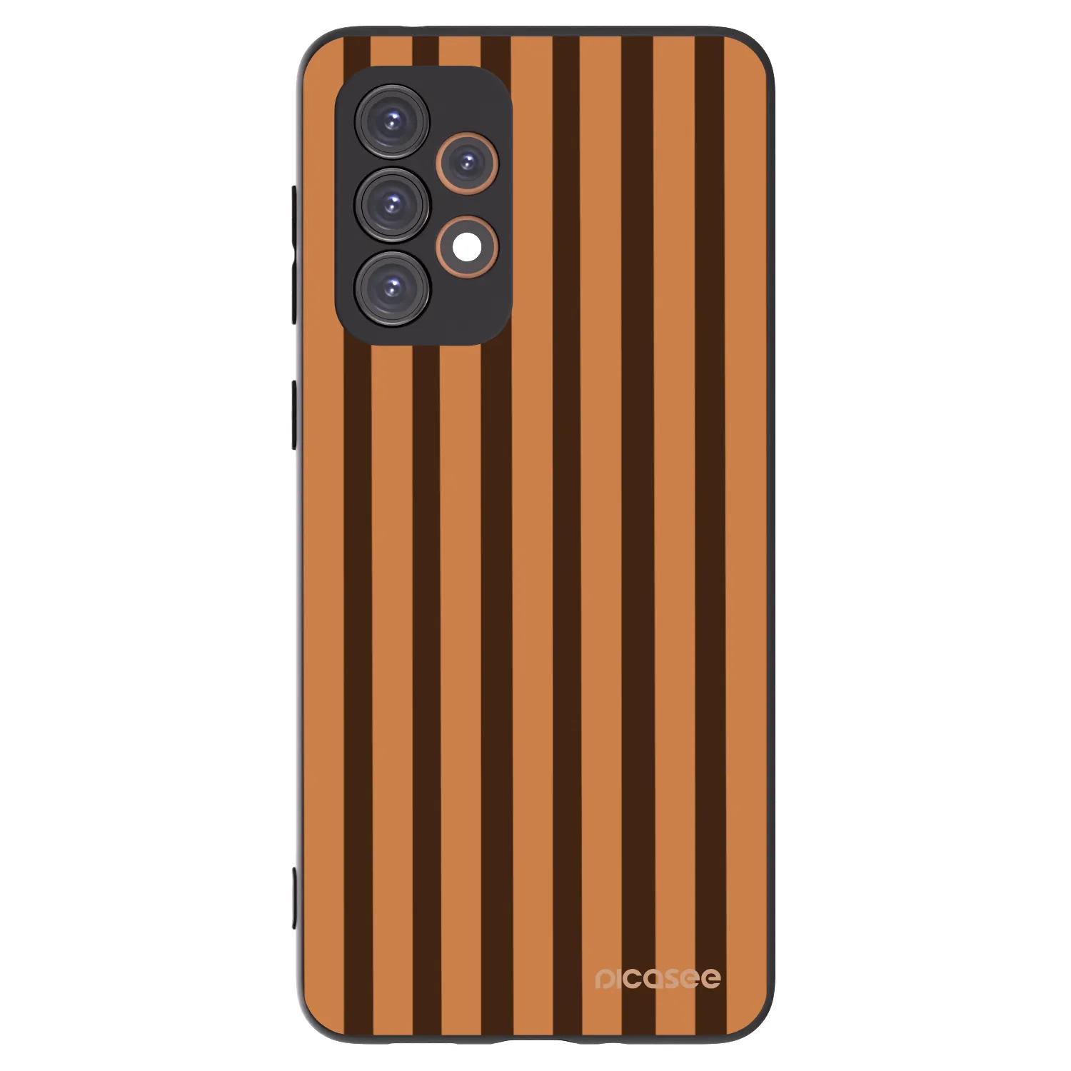Picasee silikónový čierny obal pre Samsung Galaxy A33 5G A336 - Caramel lines