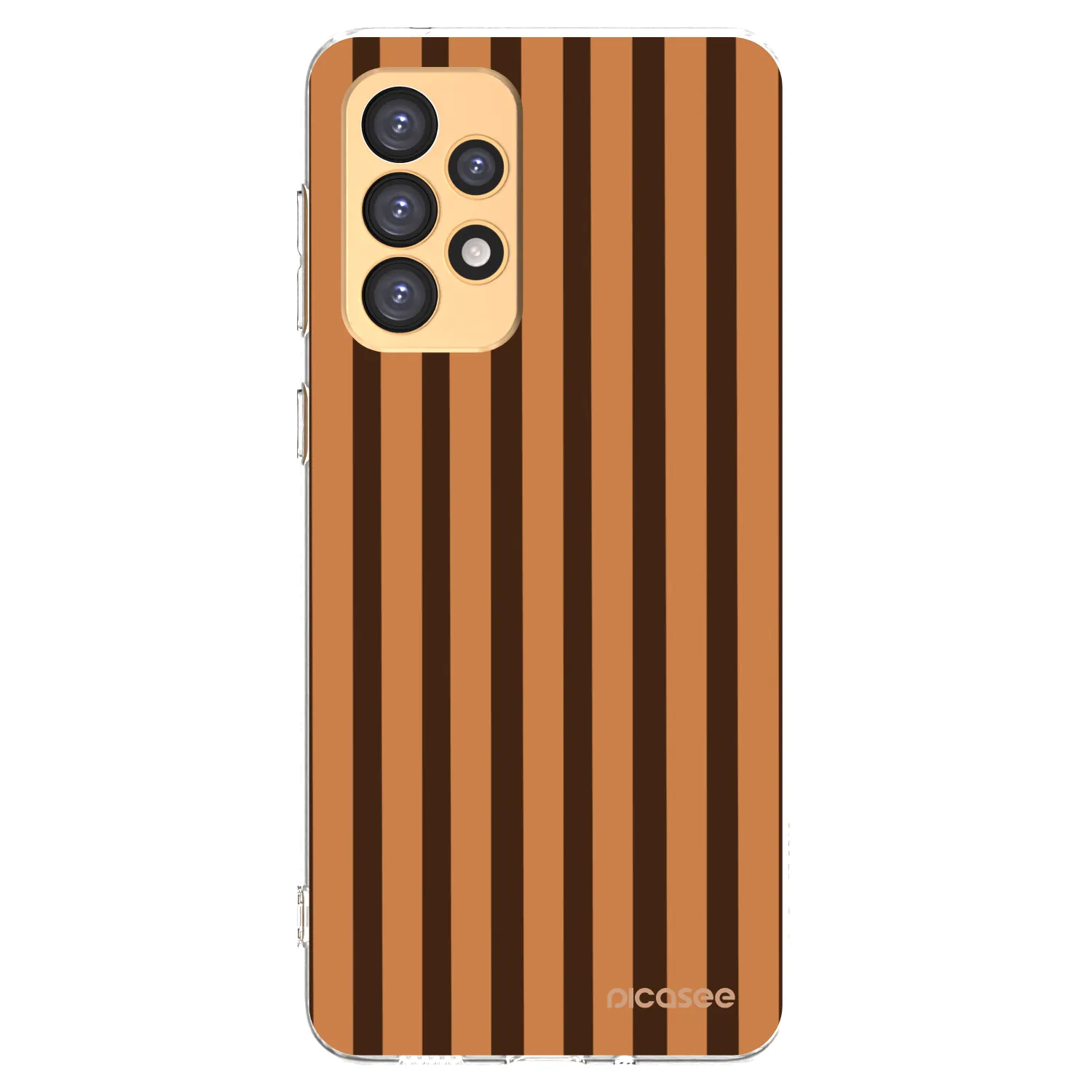 Picasee silikónový prehľadný obal pre Samsung Galaxy A33 5G A336 - Caramel lines
