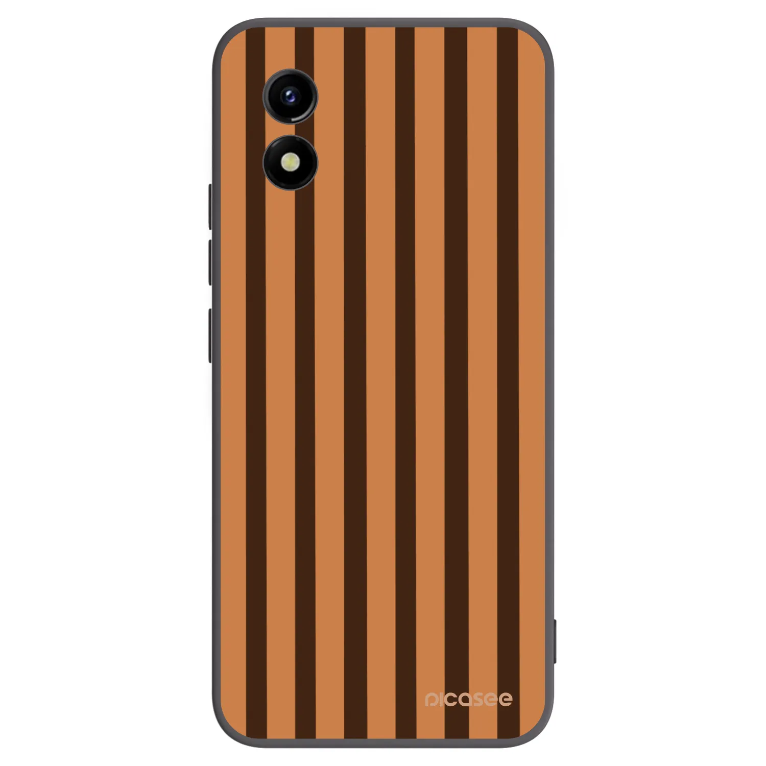 Picasee silikónový čierny obal pre Vivo Y01 - Caramel lines