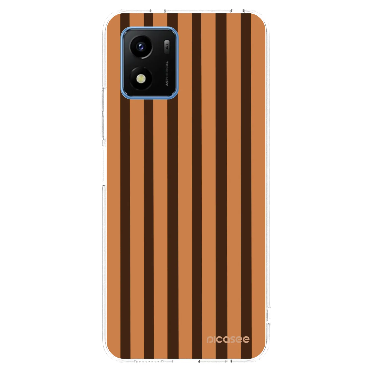 Picasee silikónový prehľadný obal pre Vivo Y01 - Caramel lines