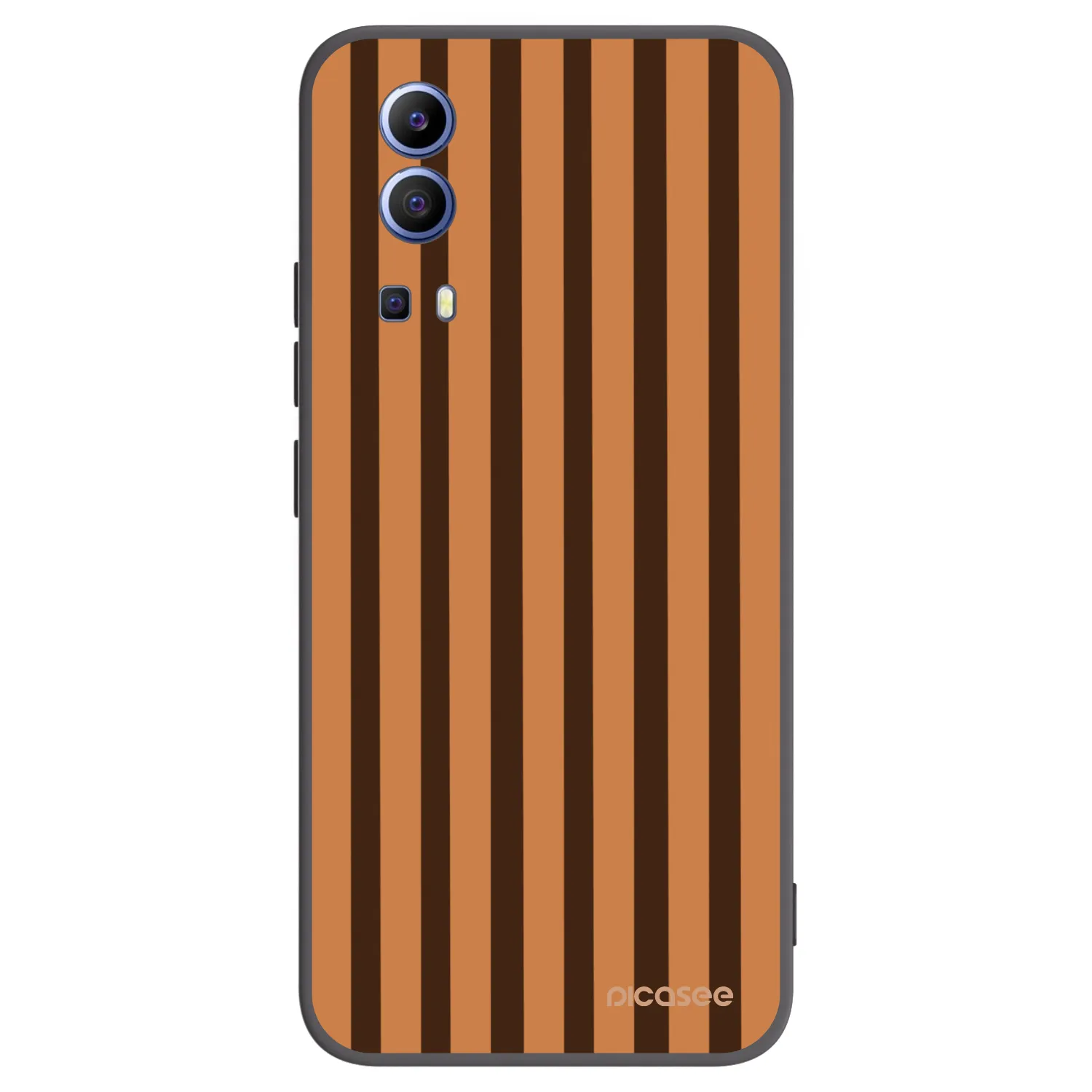Picasee silikónový čierny obal pre Vivo Y52 5G - Caramel lines
