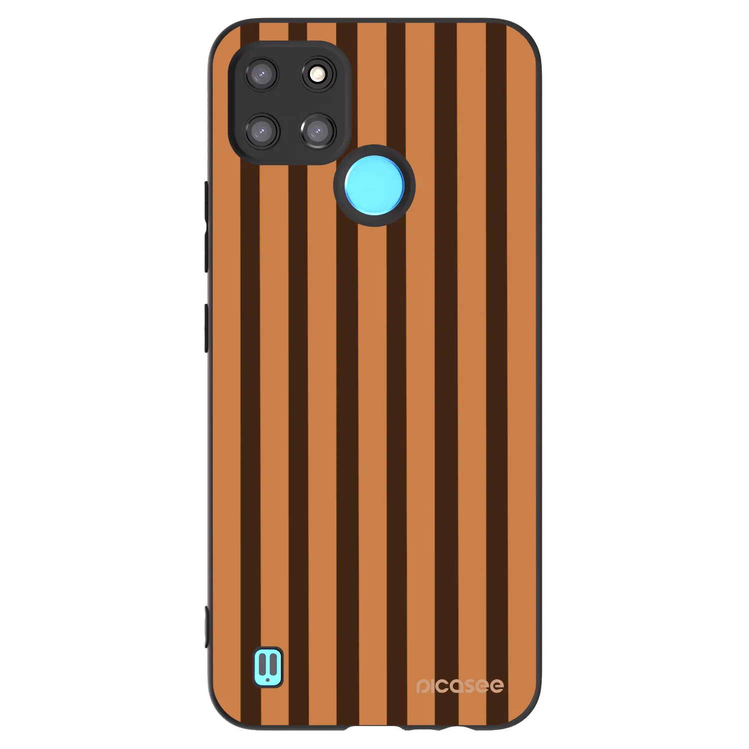 Picasee silikónový čierny obal pre Realme C21Y - Caramel lines