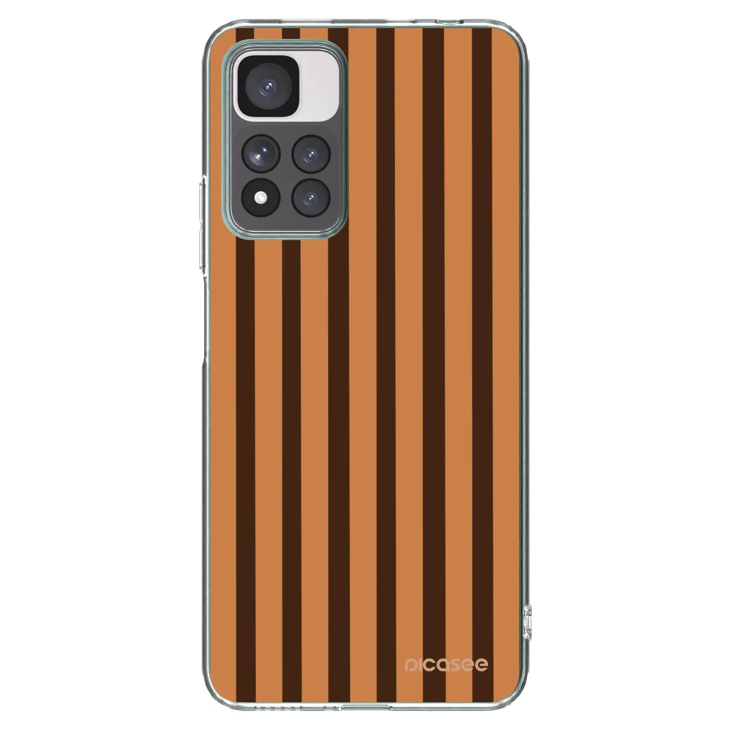 Picasee silikónový prehľadný obal pre Xiaomi Redmi Note 11 Pro+ 5G - Caramel lines