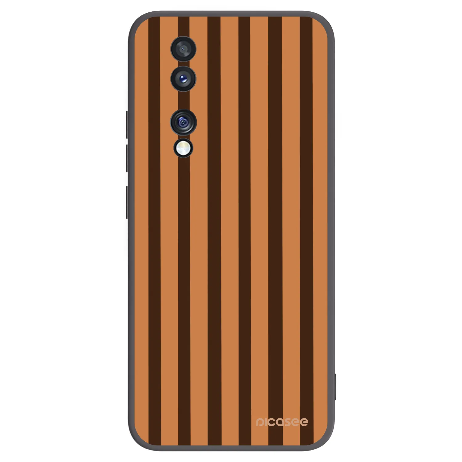 Picasee silikónový čierny obal pre Honor 70 - Caramel lines