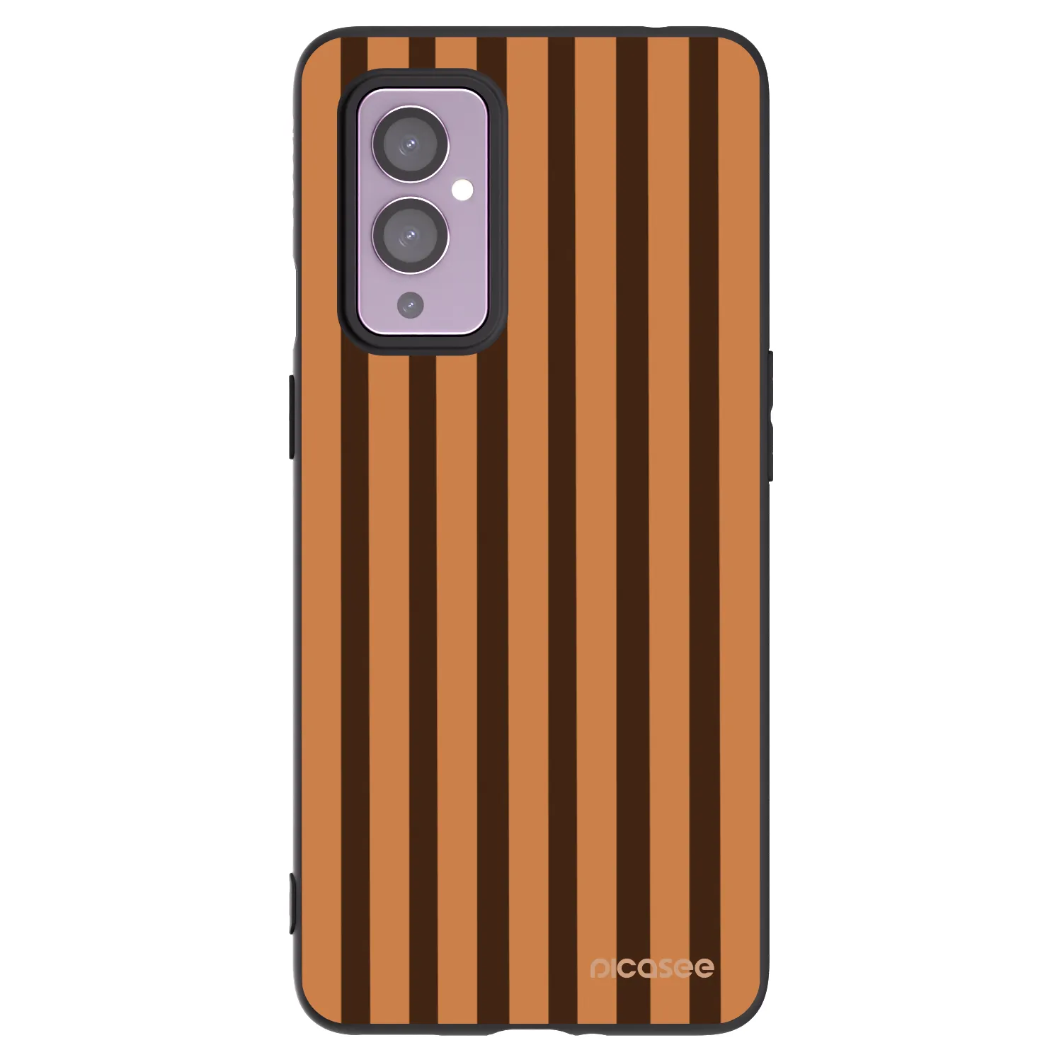 Picasee silikónový čierny obal pre OnePlus 9 - Caramel lines
