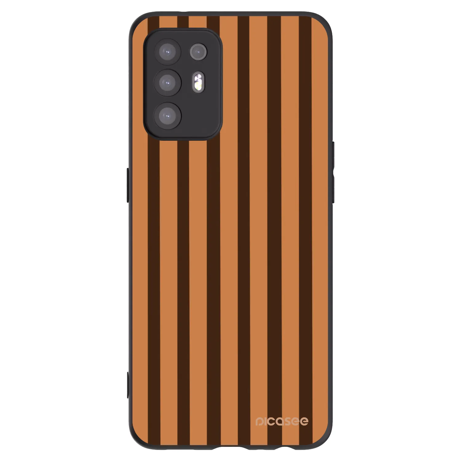 Picasee silikónový čierny obal pre OPPO A94 5G - Caramel lines