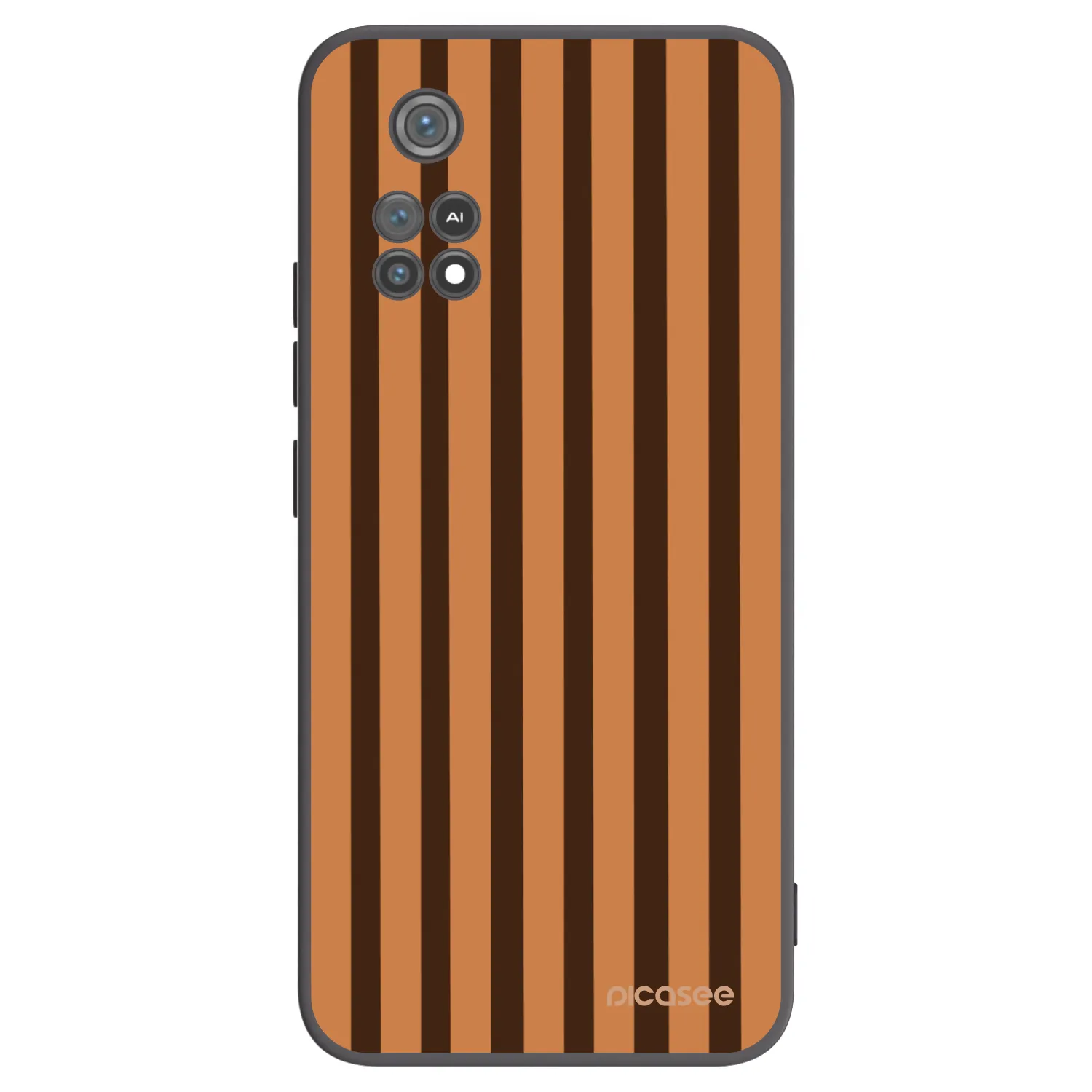 Picasee silikónový čierny obal pre Xiaomi Poco M4 Pro - Caramel lines