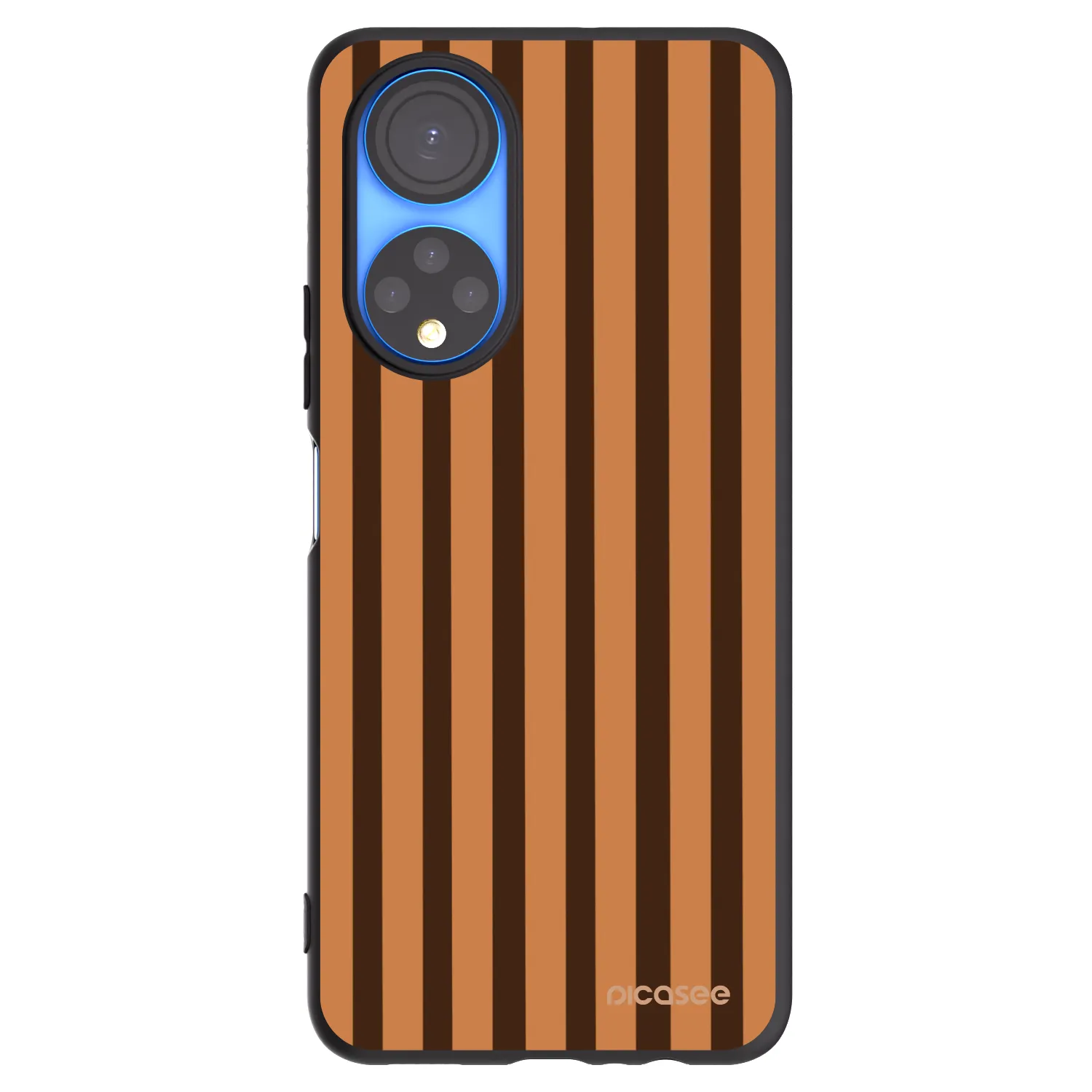 Picasee silikónový čierny obal pre Honor X7 - Caramel lines