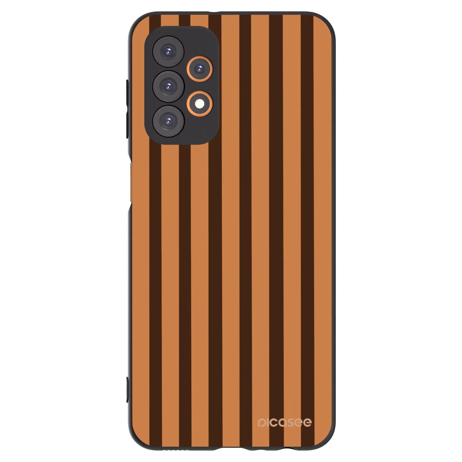 Picasee silikónový čierny obal pre Samsung Galaxy A23 A235F 4G - Caramel lines