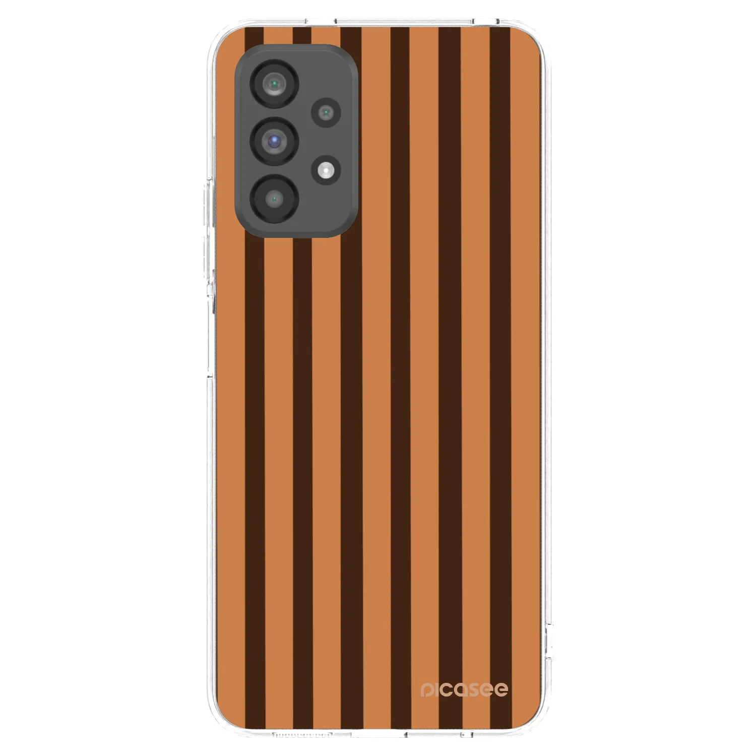 Picasee silikónový prehľadný obal pre Samsung Galaxy A73 5G - Caramel lines