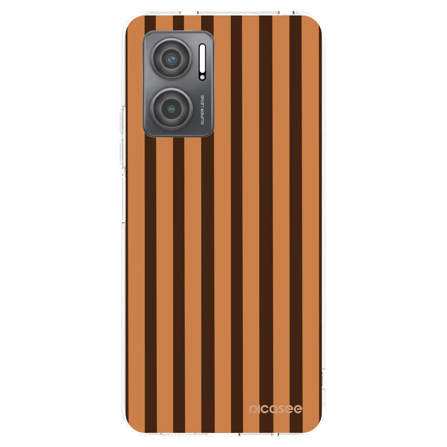 Picasee silikónový prehľadný obal pre Xiaomi Redmi 10 5G - Caramel lines