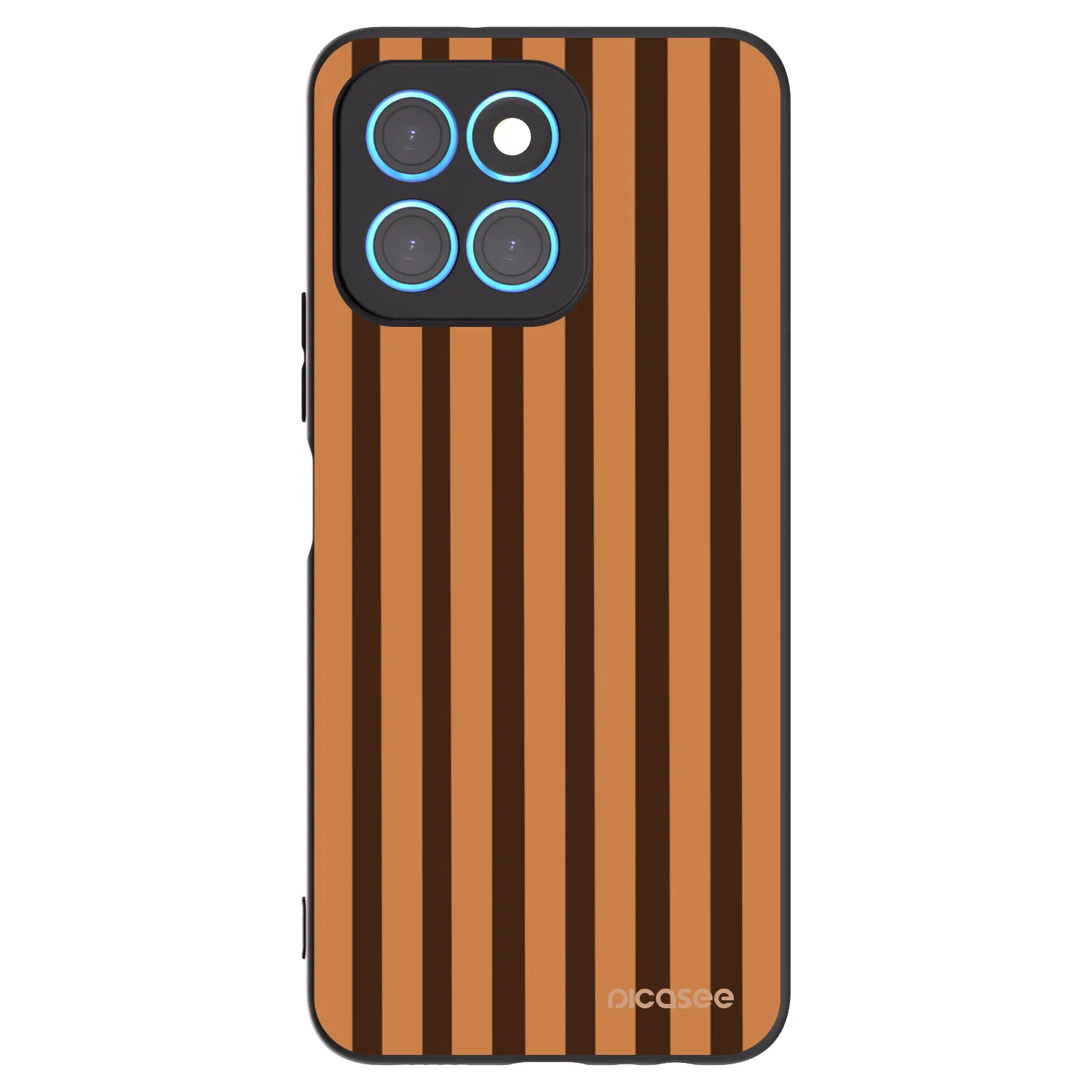 Picasee silikónový čierny obal pre Honor X8 5G - Caramel lines