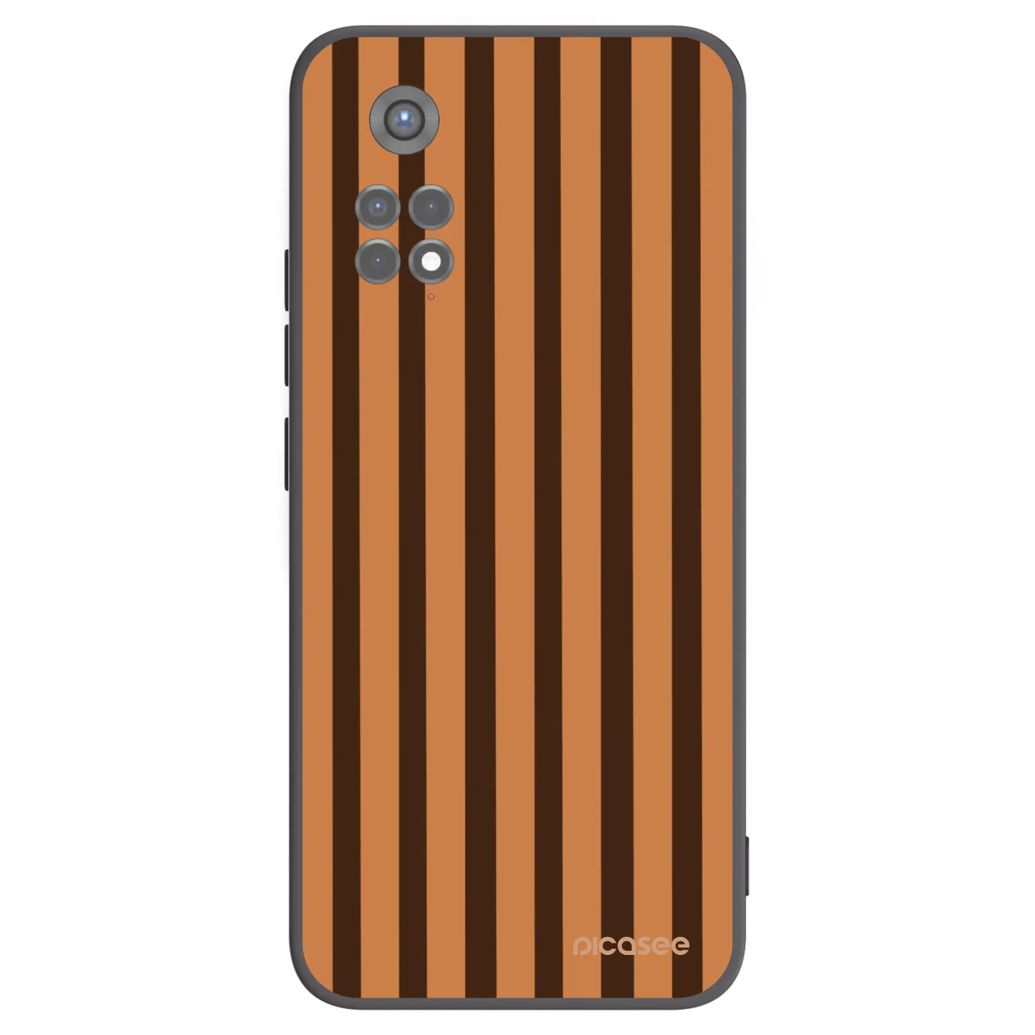 Picasee silikónový čierny obal pre Xiaomi Redmi Note 11S 5G - Caramel lines