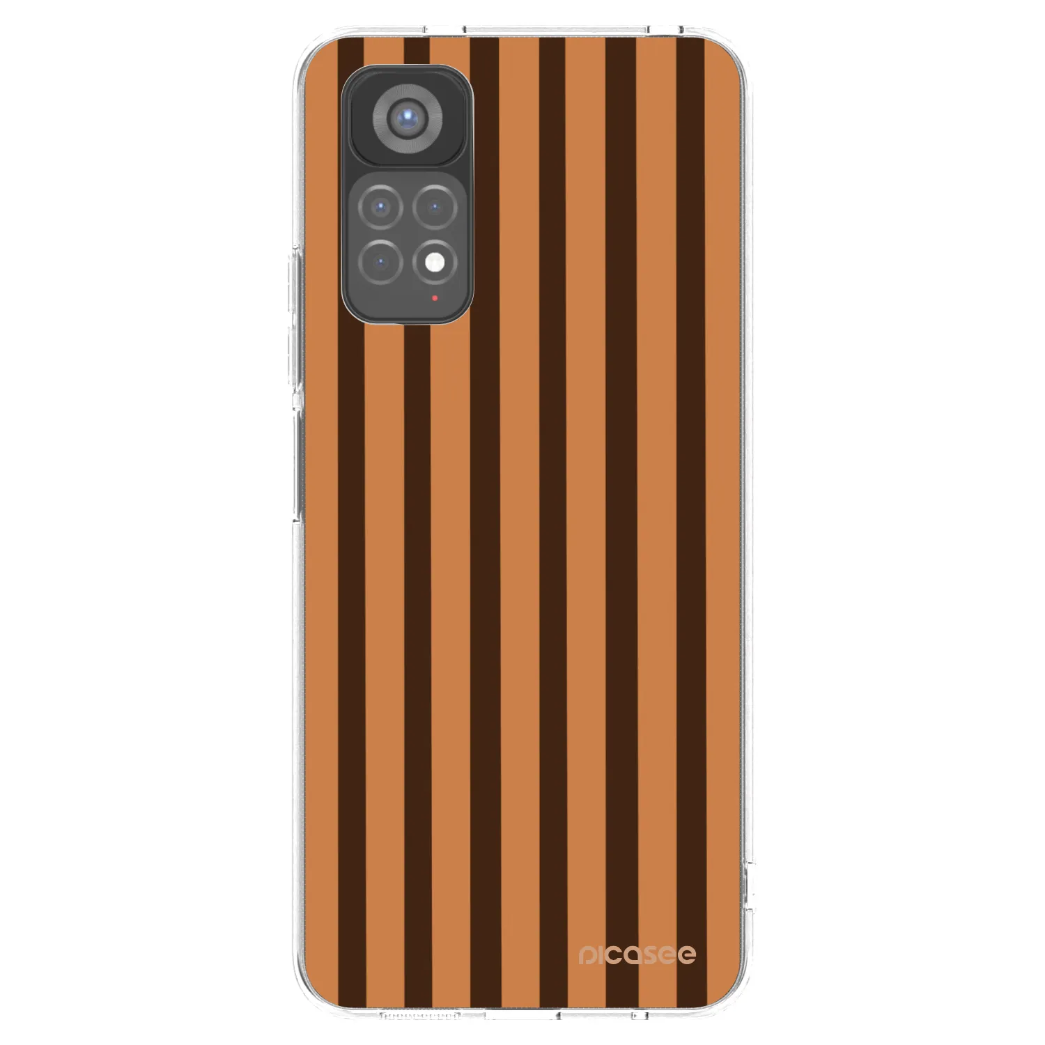 Picasee silikónový prehľadný obal pre Xiaomi Redmi Note 11S 5G - Caramel lines