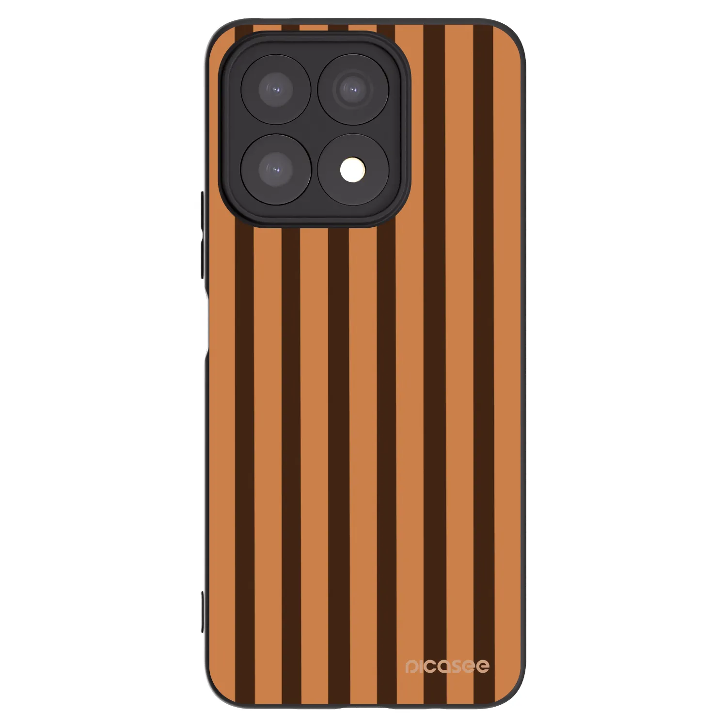 Picasee silikónový čierny obal pre Honor X8a - Caramel lines