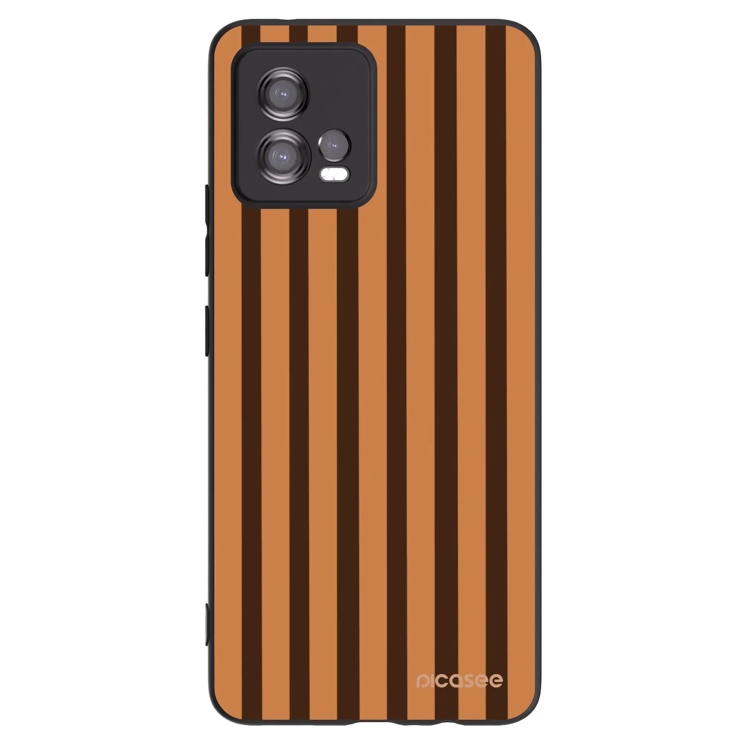 Picasee silikónový čierny obal pre Motorola Moto G72 - Caramel lines