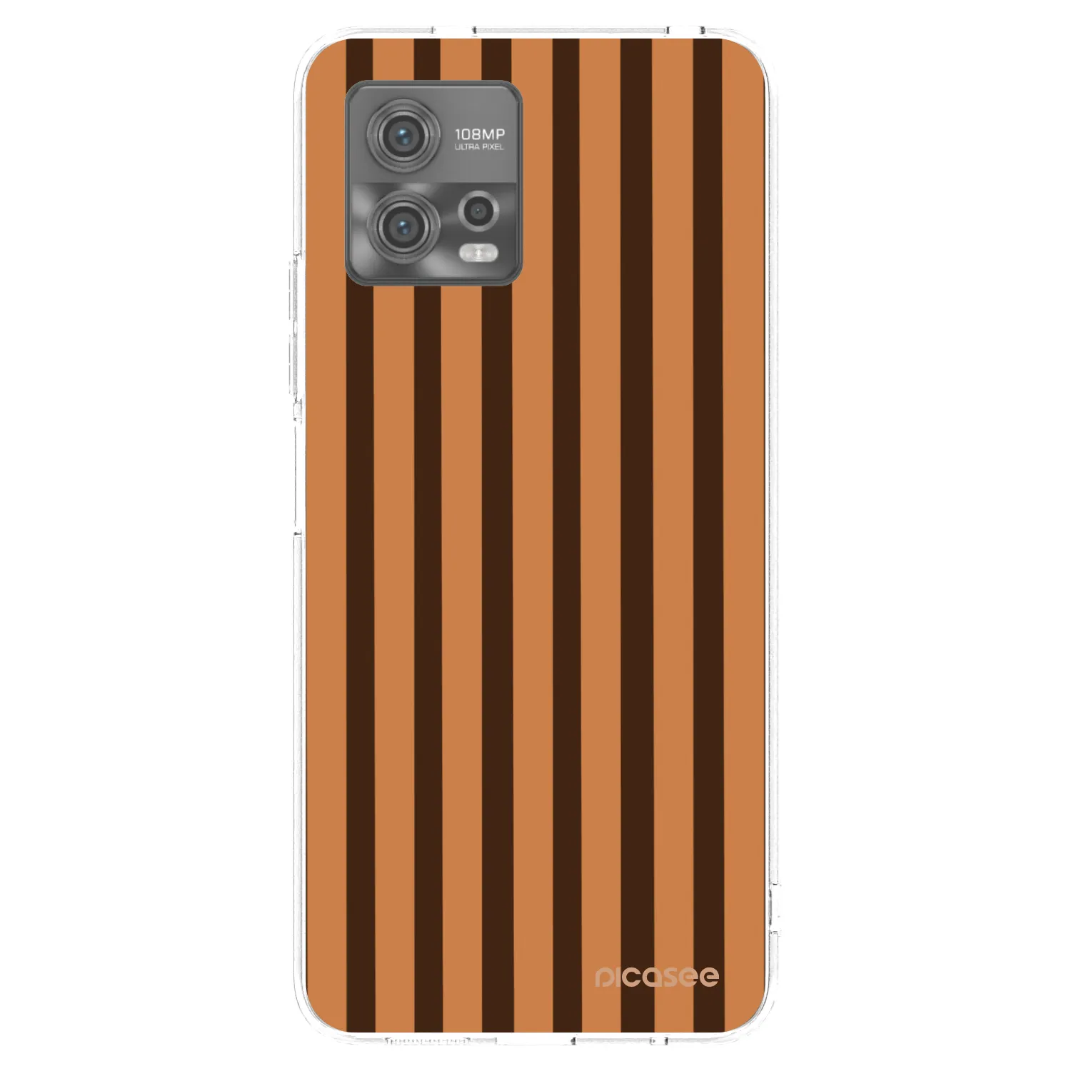 Picasee silikónový prehľadný obal pre Motorola Moto G72 - Caramel lines