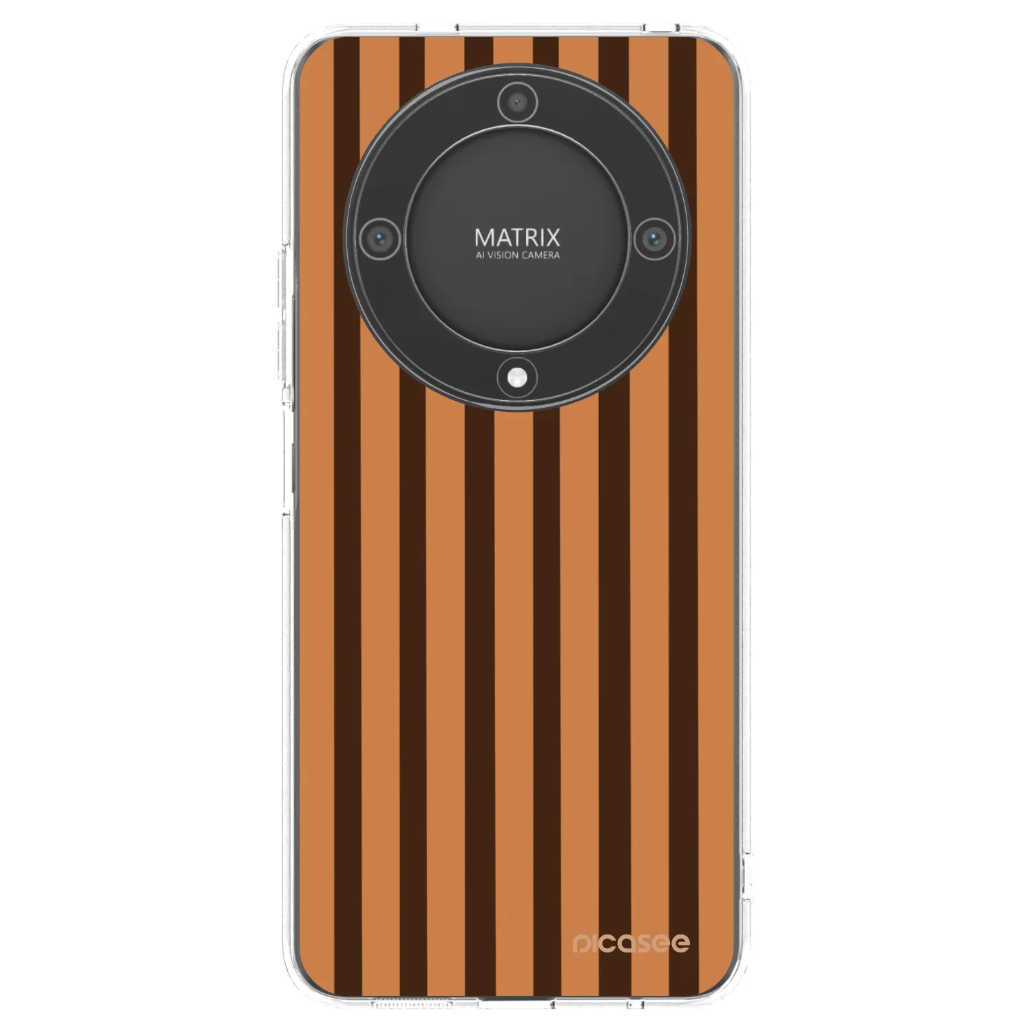 Picasee silikónový prehľadný obal pre Honor Magic5 Lite 5G - Caramel lines