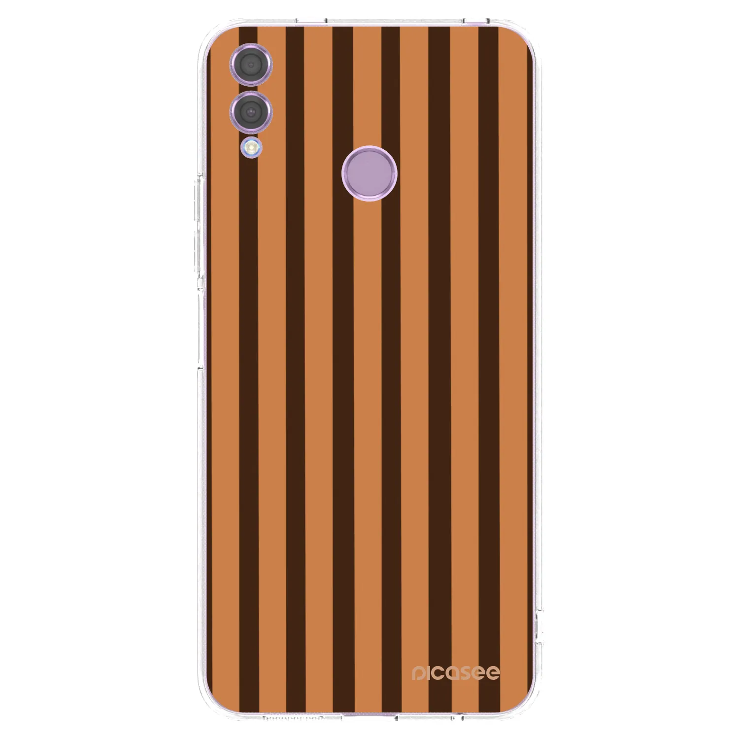 Picasee silikónový prehľadný obal pre Honor 8X - Caramel lines