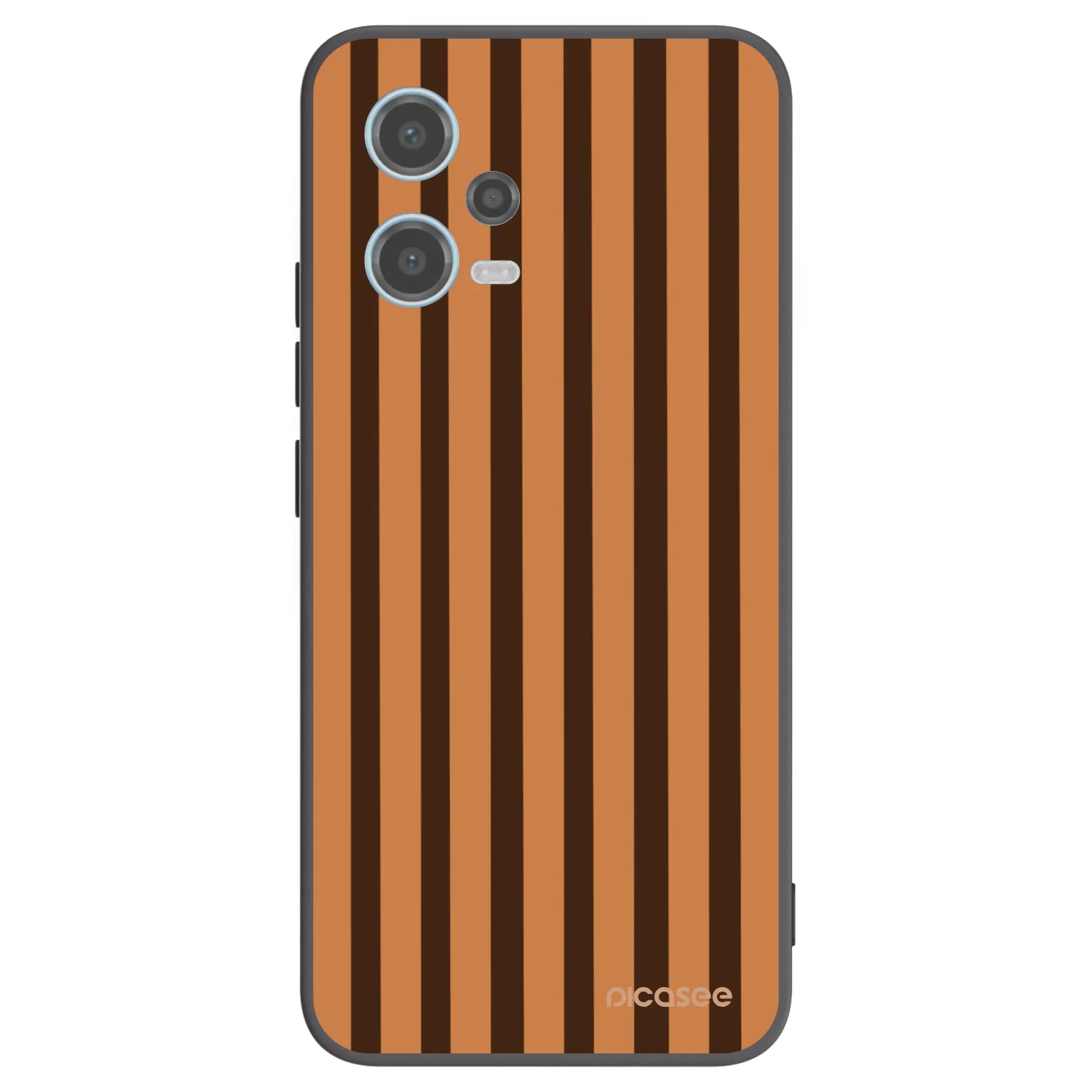 Picasee silikónový čierny obal pre Xiaomi Redmi Note 12 5G - Caramel lines