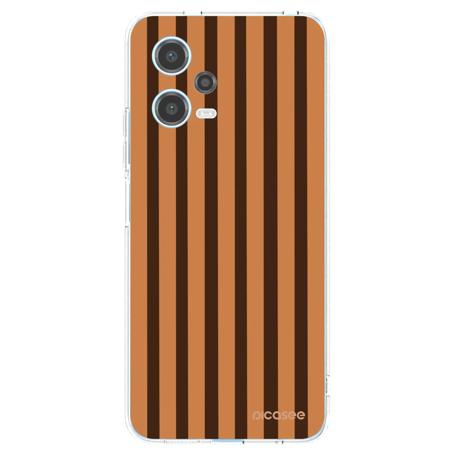 Picasee silikónový prehľadný obal pre Xiaomi Redmi Note 12 5G - Caramel lines