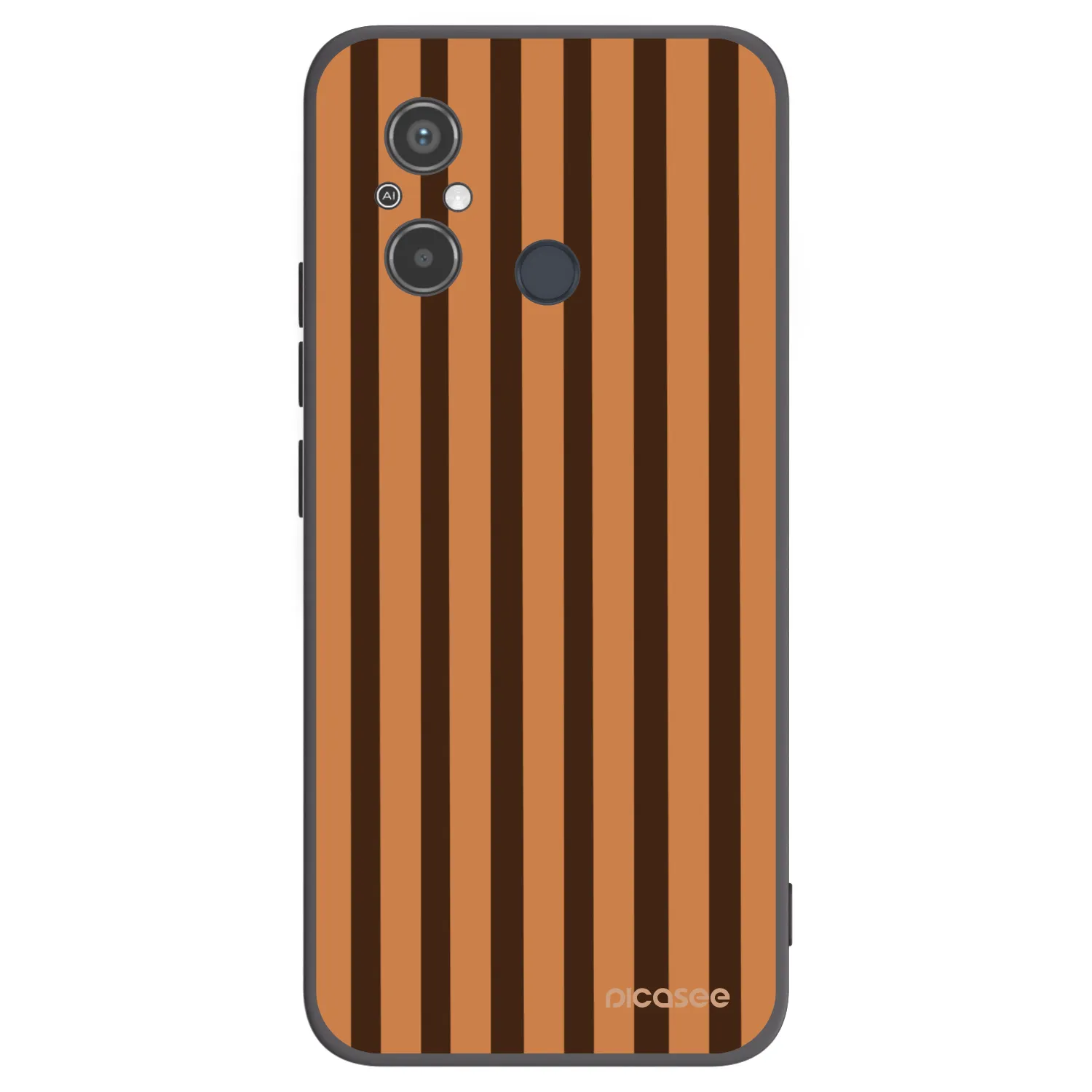 Picasee silikónový čierny obal pre Xiaomi Redmi 12C - Caramel lines