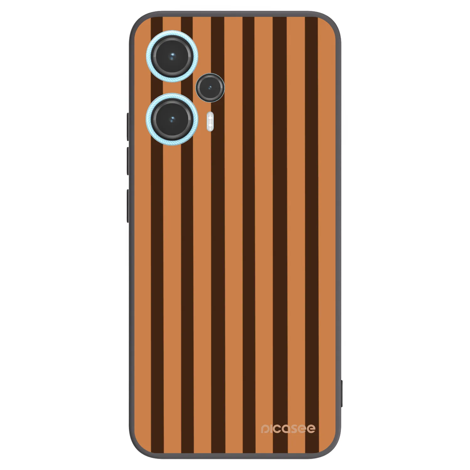 Picasee silikónový čierny obal pre Xiaomi Poco F5 - Caramel lines