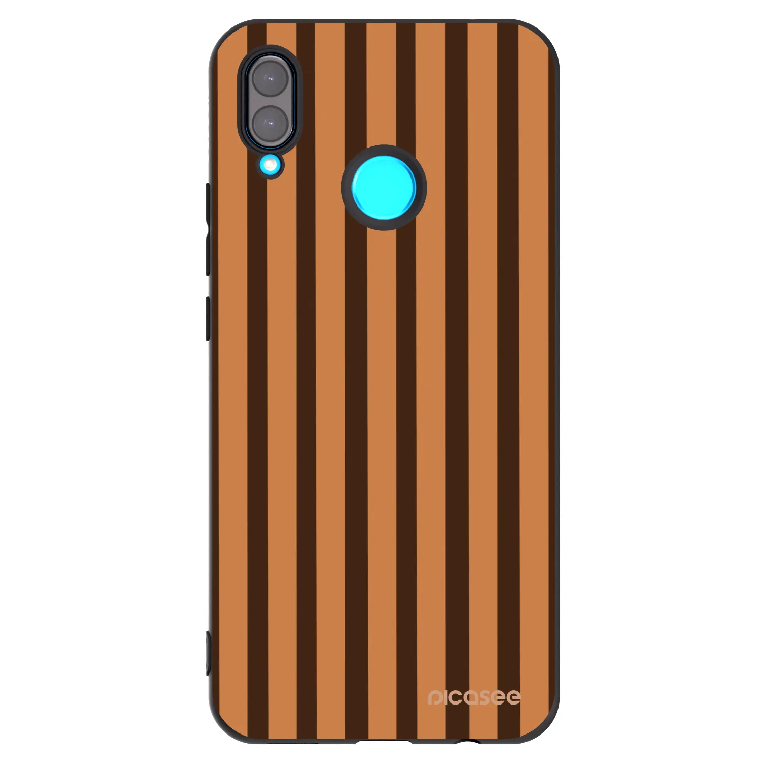 Picasee silikónový čierny obal pre Huawei Nova 3i - Caramel lines