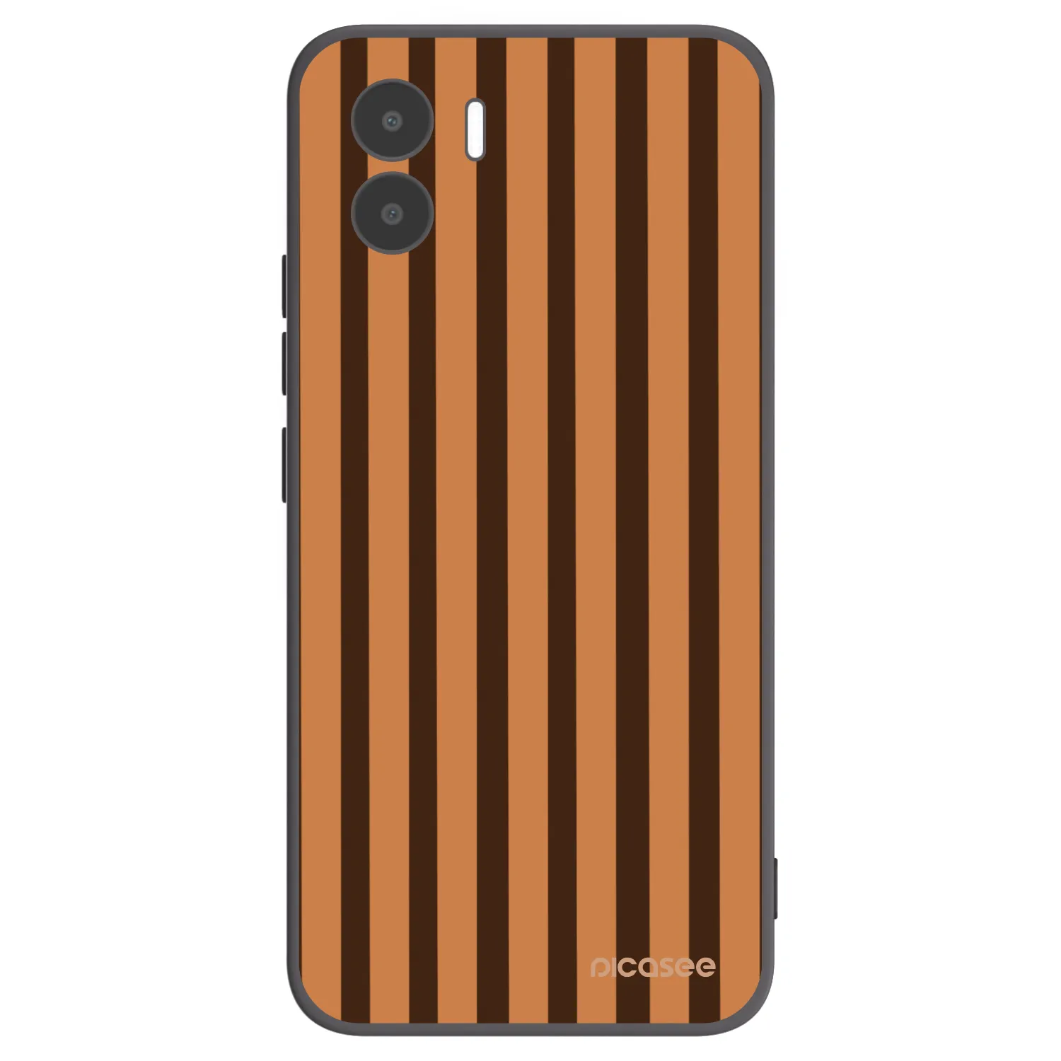Picasee silikónový čierny obal pre Xiaomi Redmi A2 - Caramel lines